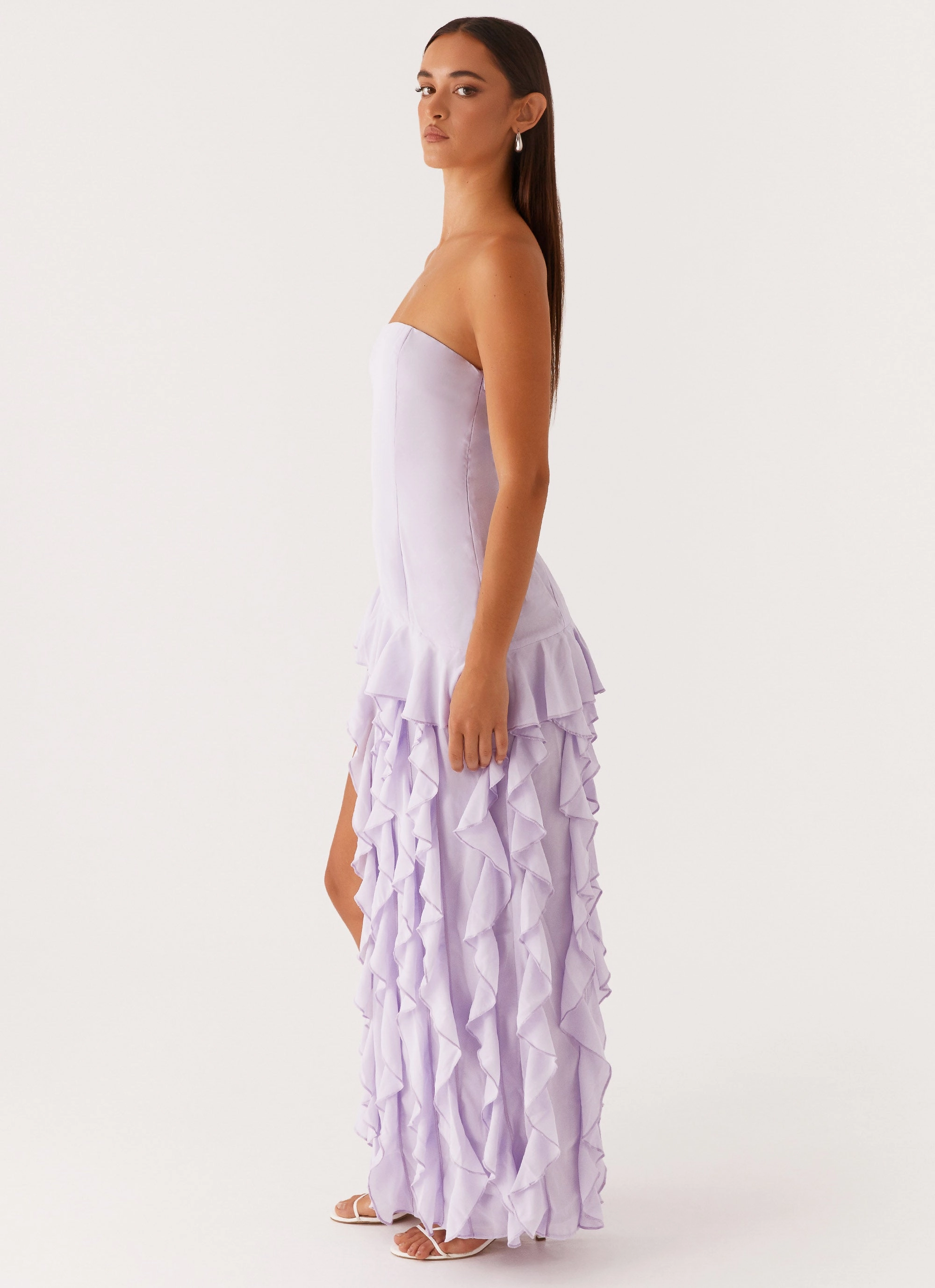 Pure Fabric Chilly Day Wear Firefly Maxi Dress - Lilac