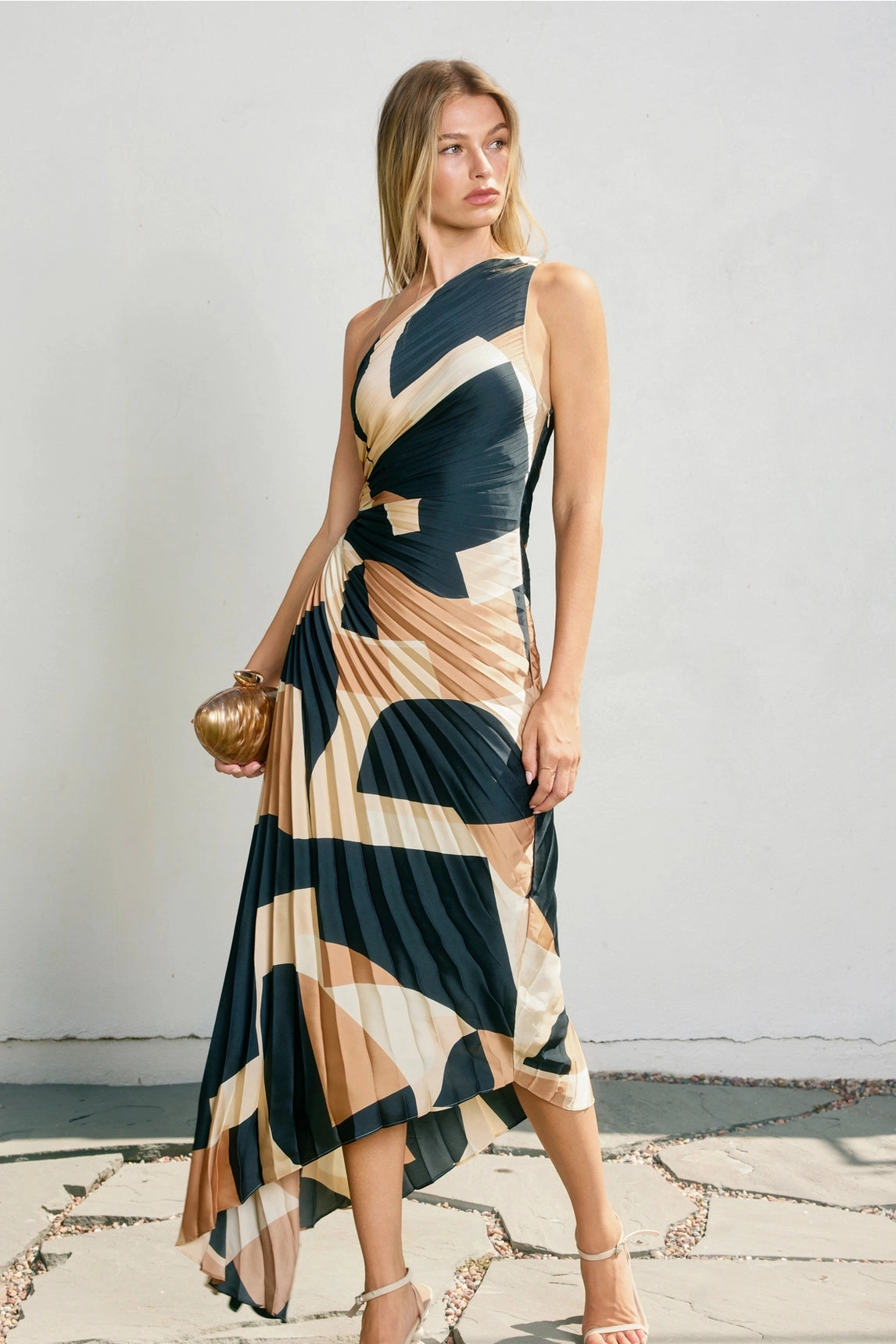 Vibrant Colors First Class Asymmetrical Maxi Dress