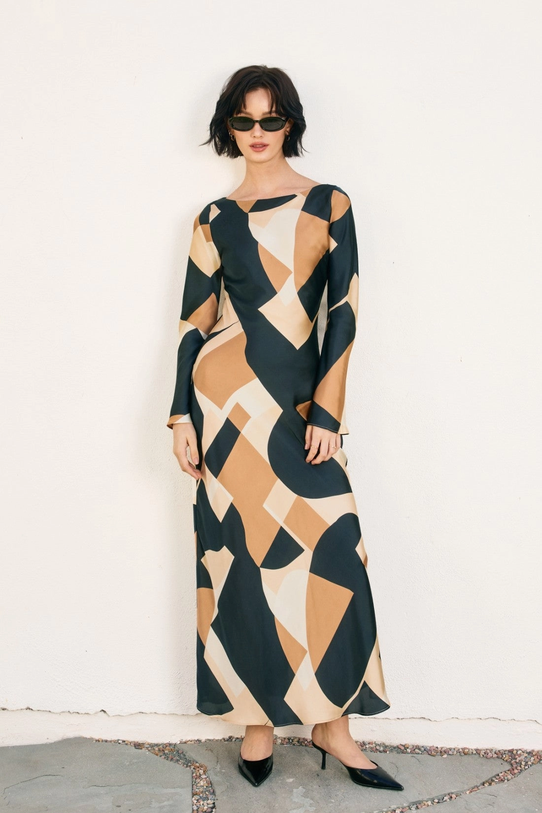 Brunch Glow Breathable Design First Class Boat Neck Maxi Dress