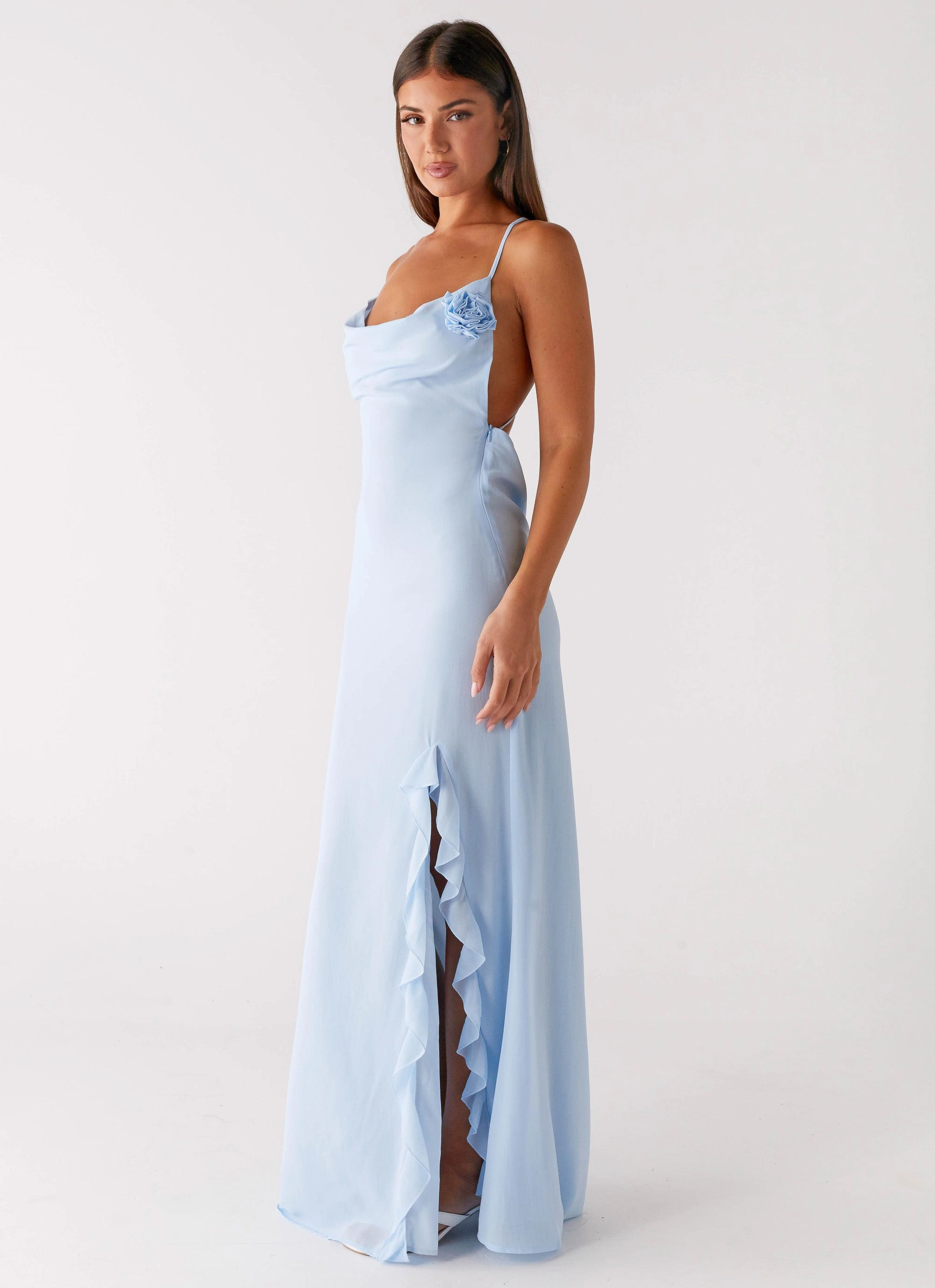 First Class Maxi Dress - Blue elegant design