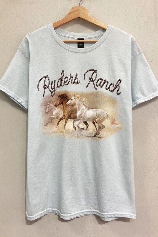 Ryder's Wild Horses Tee S-XL Ethically Sourced Cotton