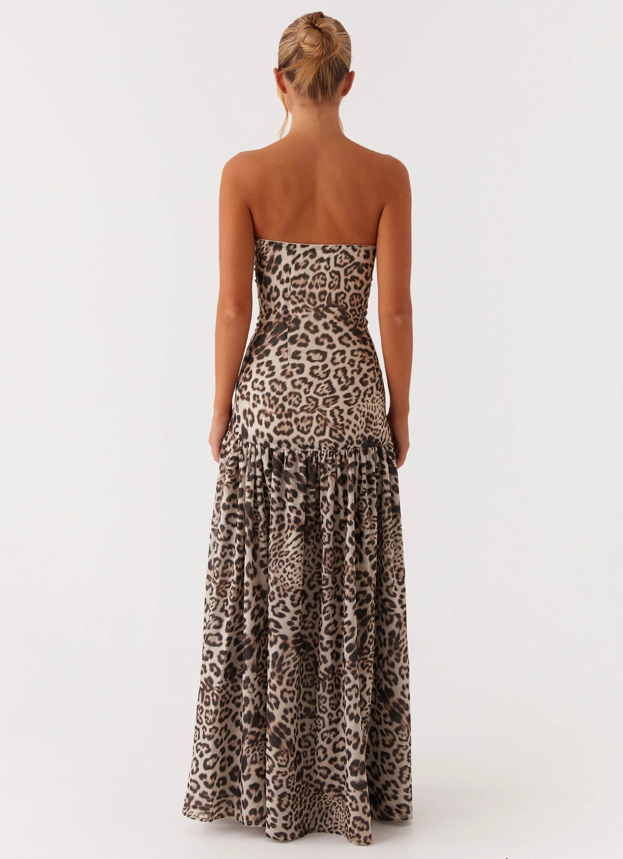 All Inclusive Minimal Detail Eden Strapless Maxi Dress - Leopard