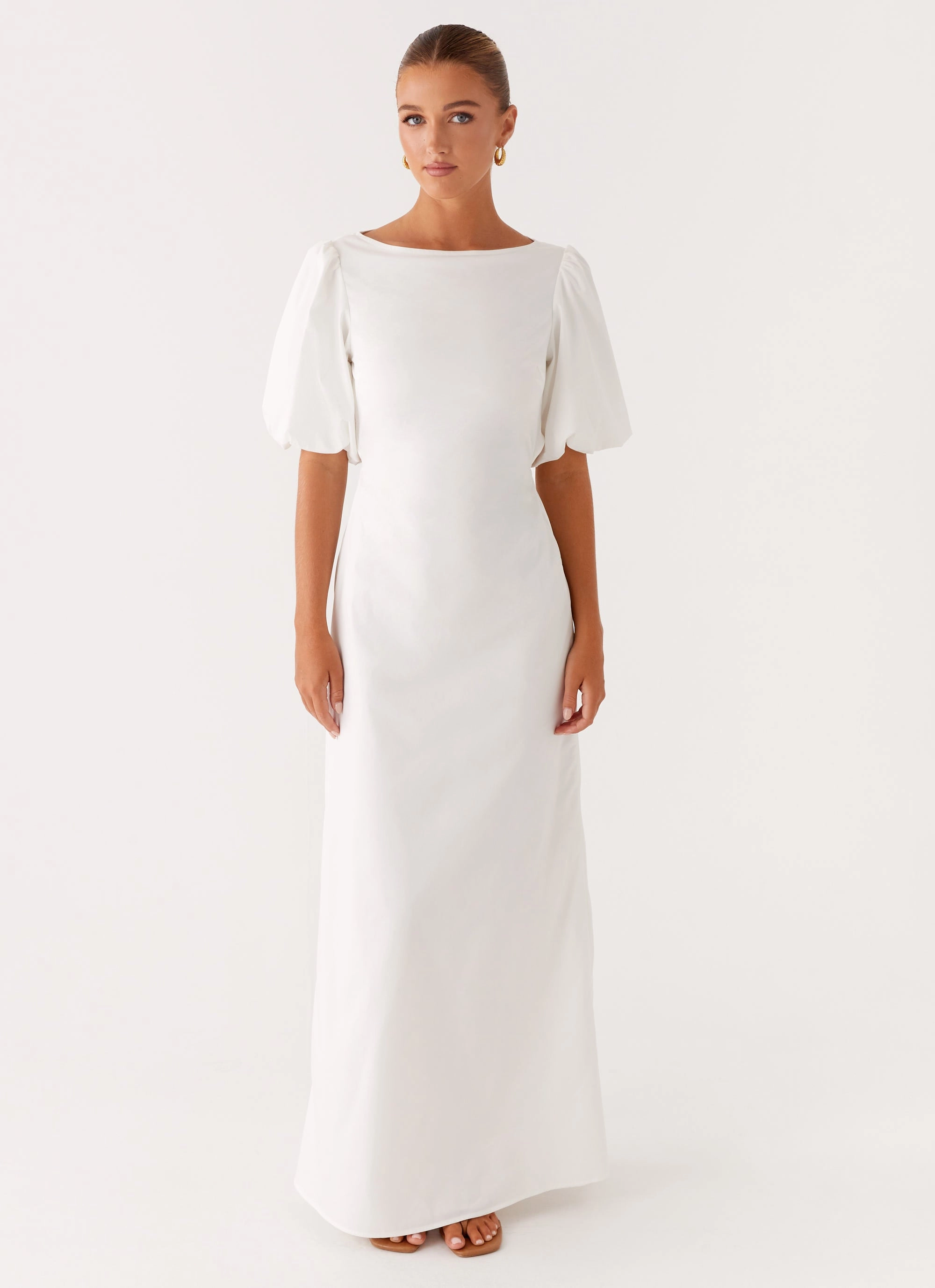 Breathable Fit Artistic Vibe Judy Maxi Dress - White