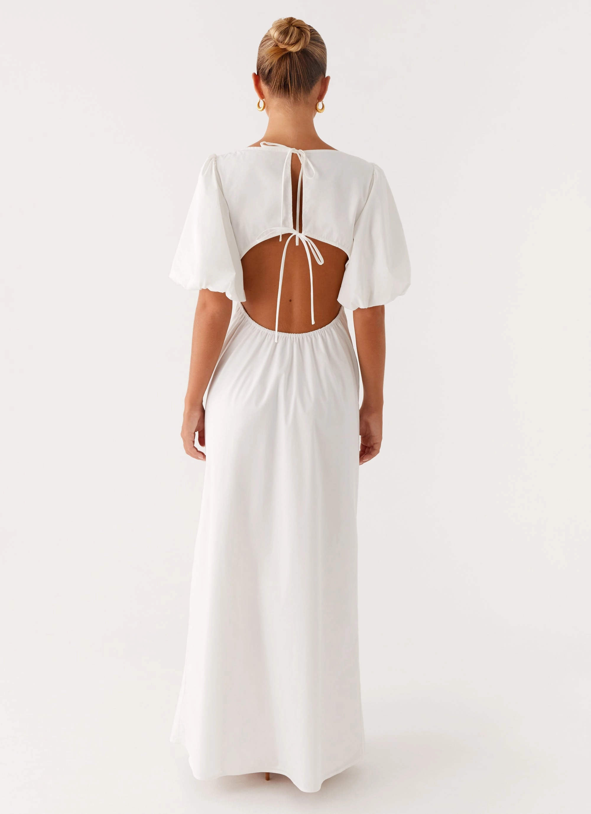 Judy Maxi Dress - White Lightweight Fit