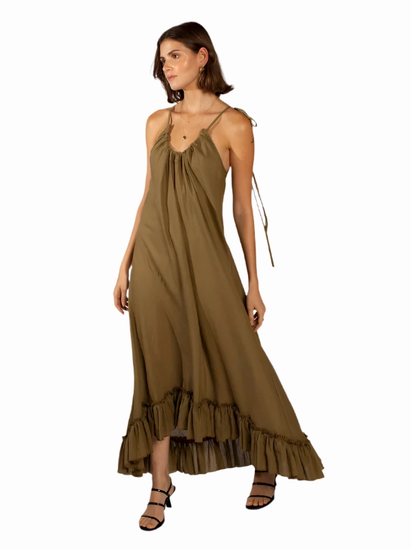 Modern Flow Modern Chic Anemone Dress in Olive