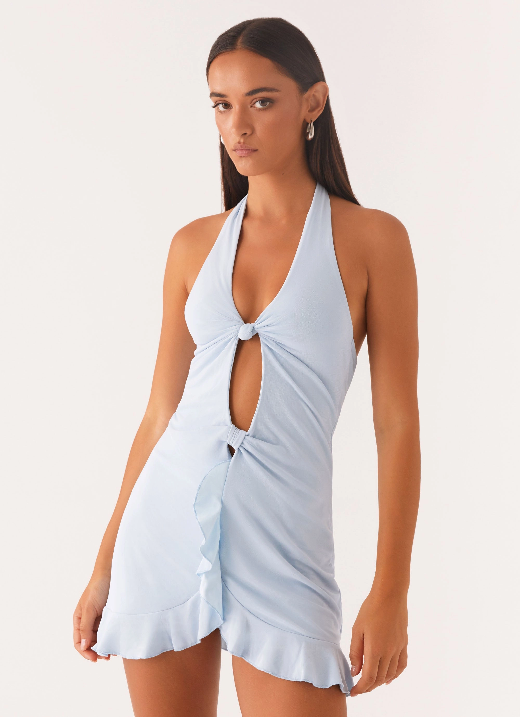 Vibrant Form Casual and Stylish Colette Mini Dress - Pastel Blue