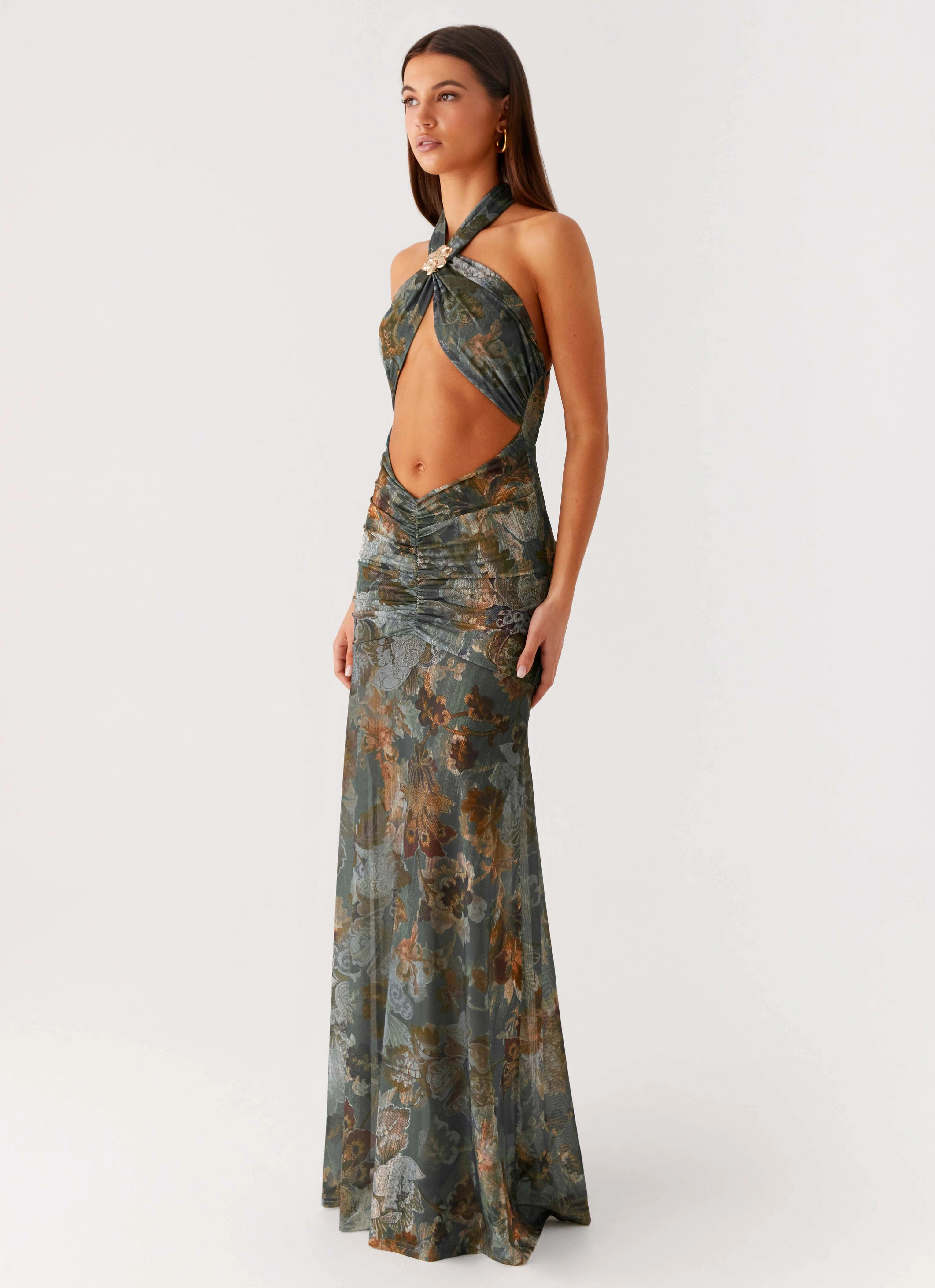 Mariam Maxi Dress - Vintage Blossom Relaxed Layers Polished Edge