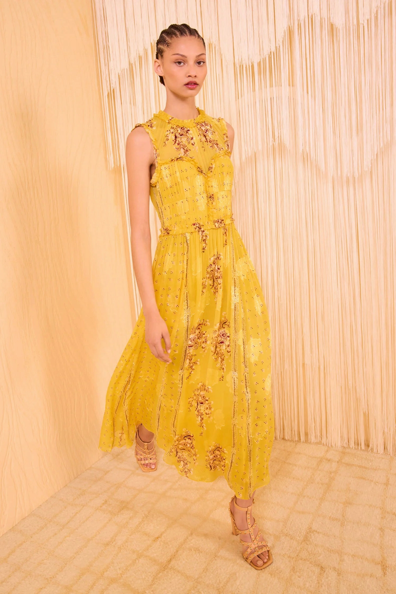 Kasia Sleeveless Dress in Soleil Bold Movement