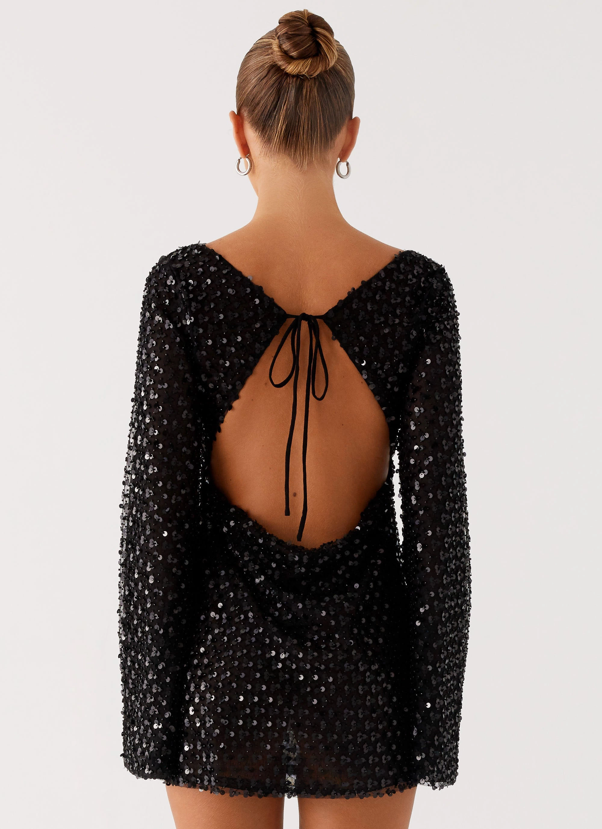 Silky Form Edessa Sequin Mini Dress - Black