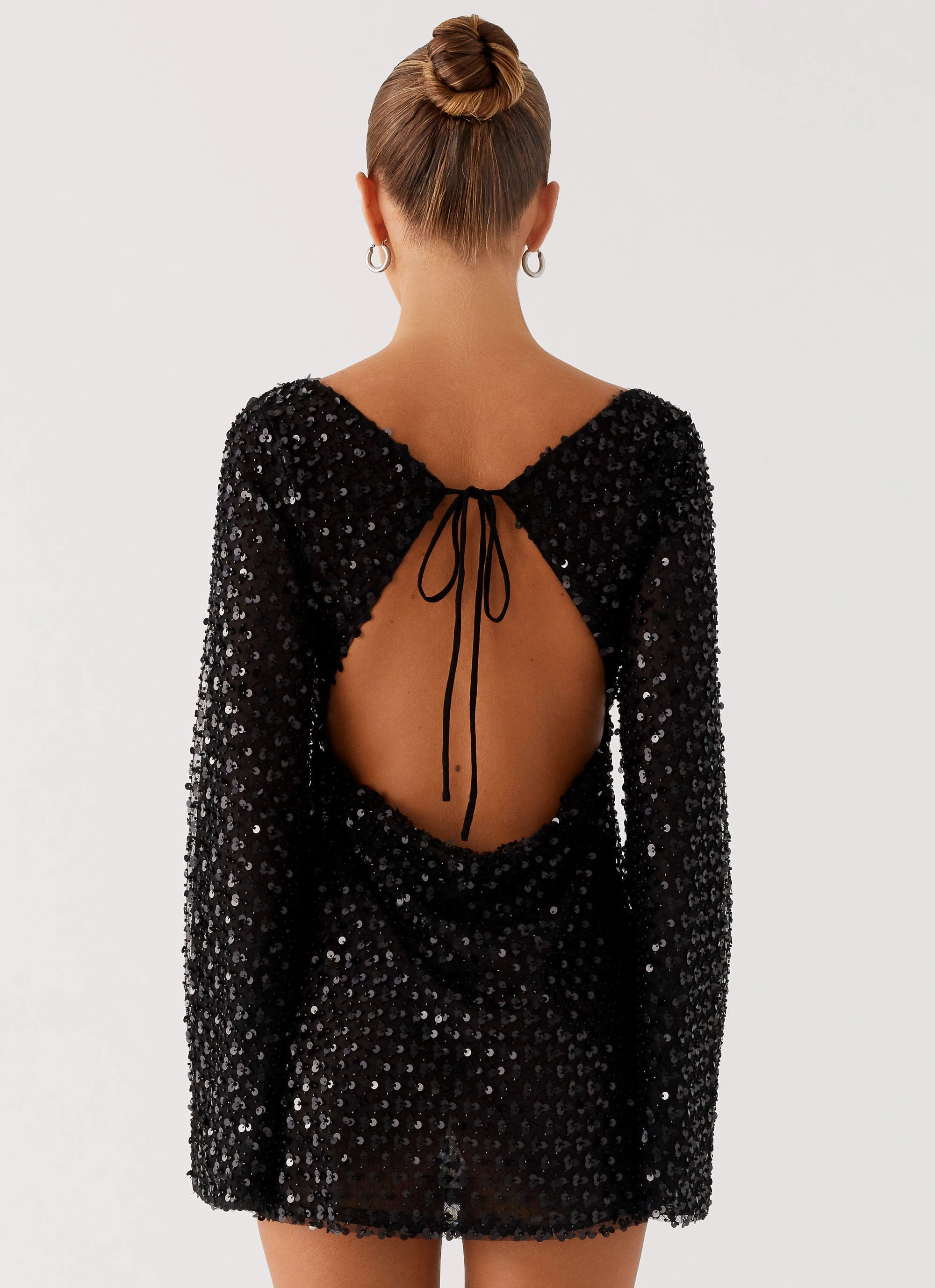 Edessa Sequin Mini Dress - Black Light Mood