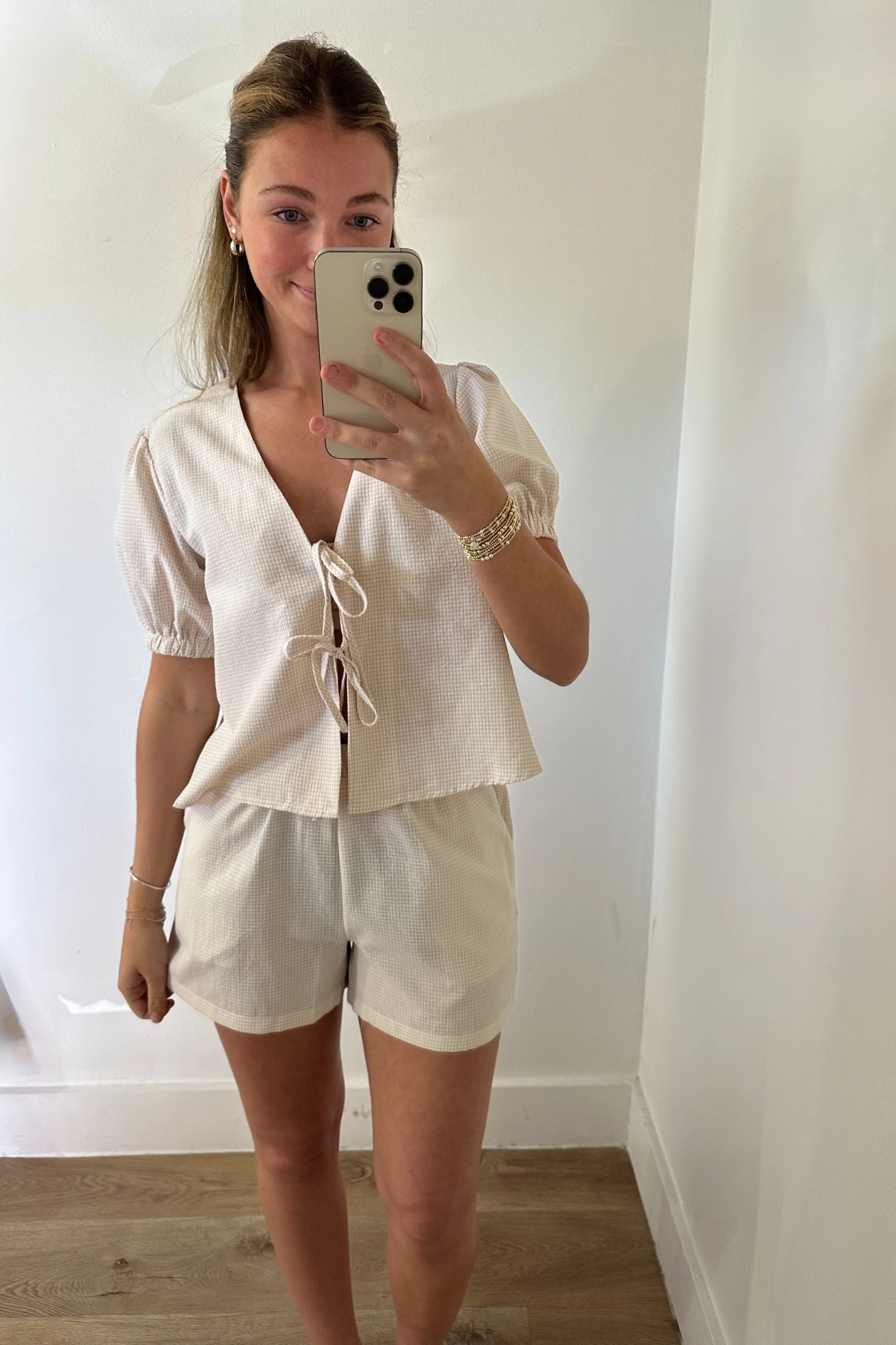 Came for Love Seersucker Shorts Versatile Comfort Wear Professional Wear