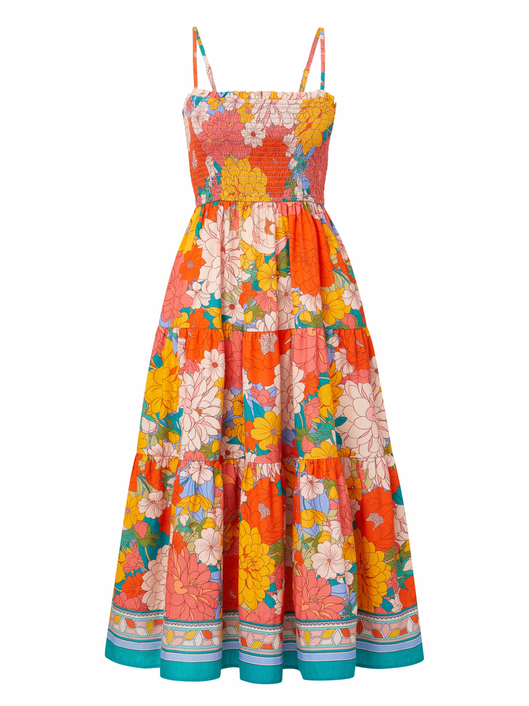 Kristen Dress In Zinnia Fields Calm Style Perfect Cut