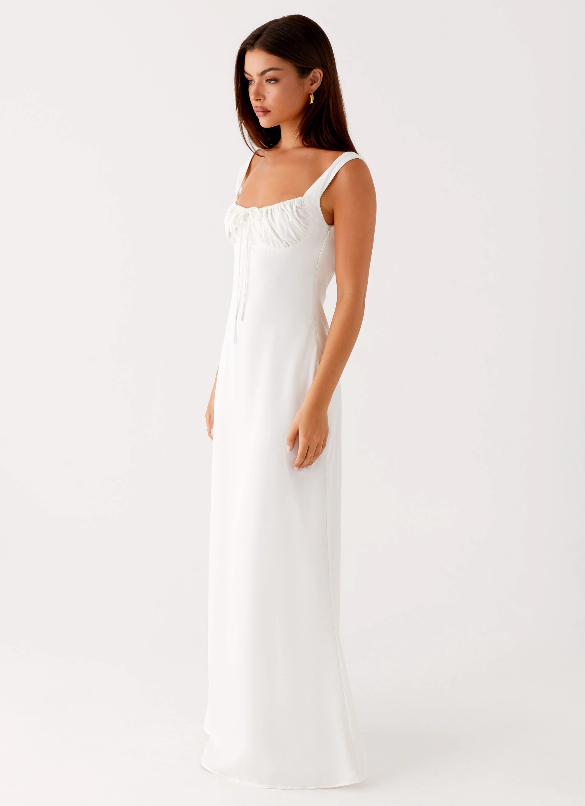 Shyla Maxi Dress - Ivory Effortless Piece Fit Mood