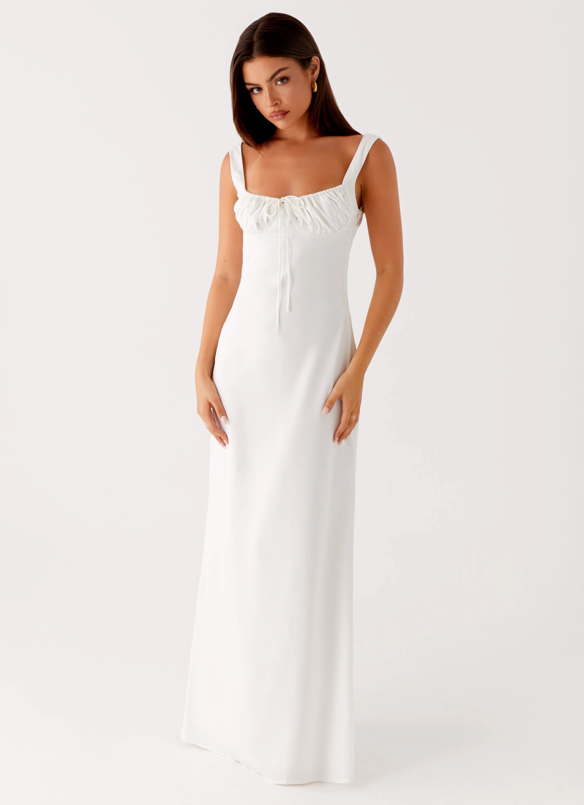 Shyla Maxi Dress - Ivory Trend Detail Feminine Movement