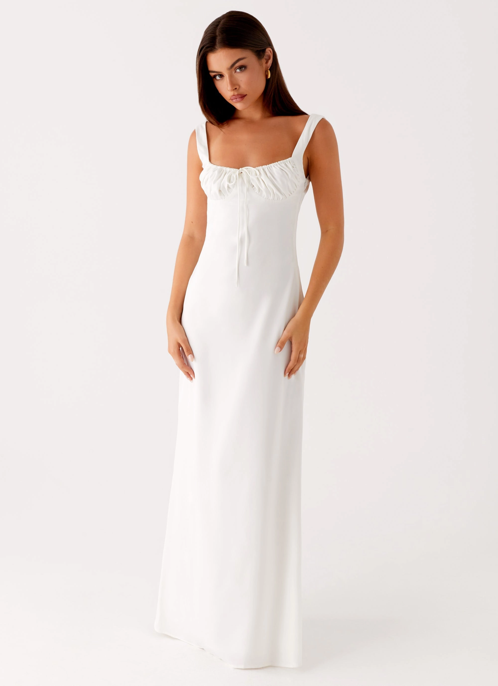 Shyla Maxi Dress - Ivory Structured Fit