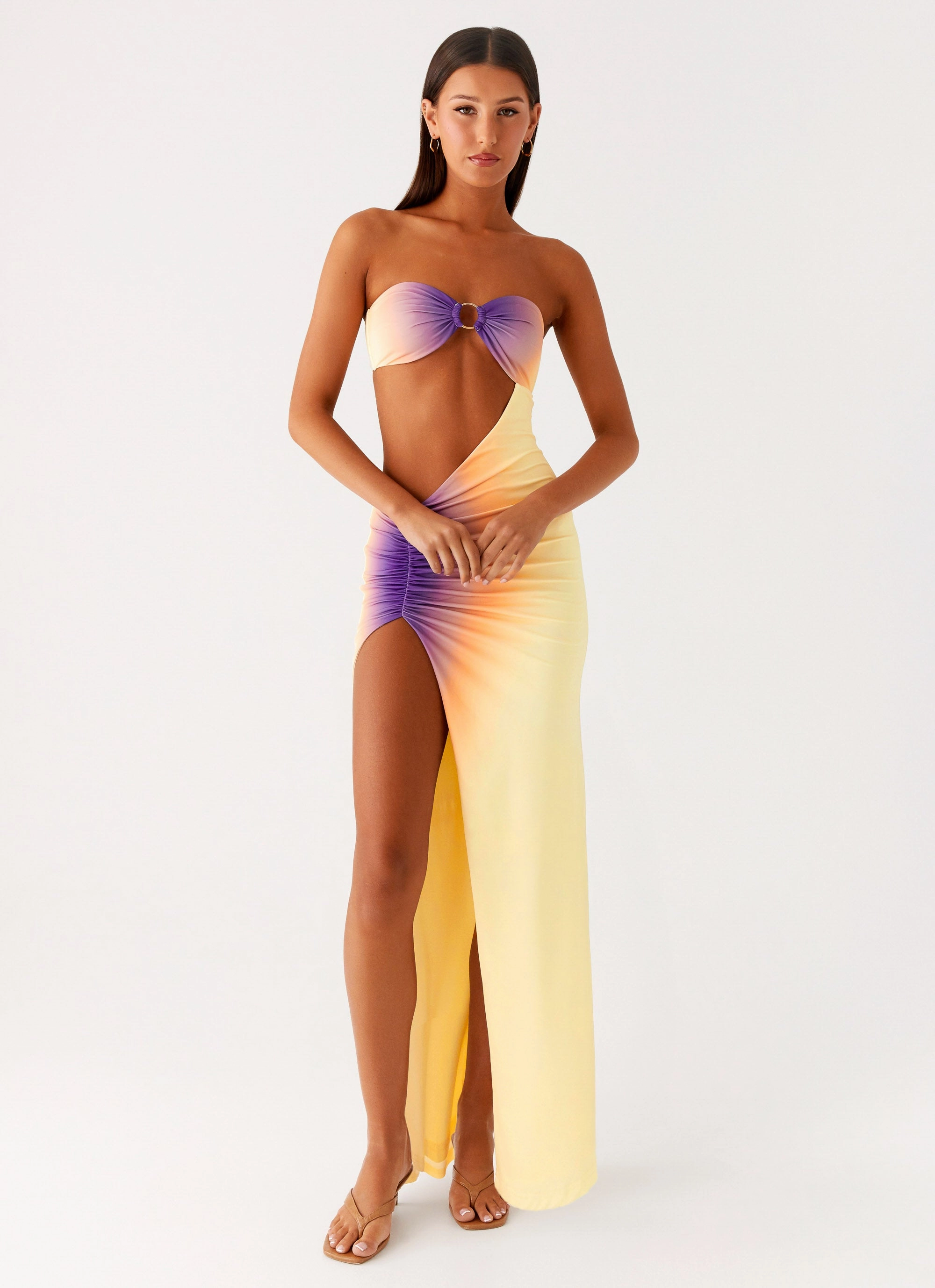 Casual weekend dress Ellisah Ombre Maxi Dress - Sunrise Ombre