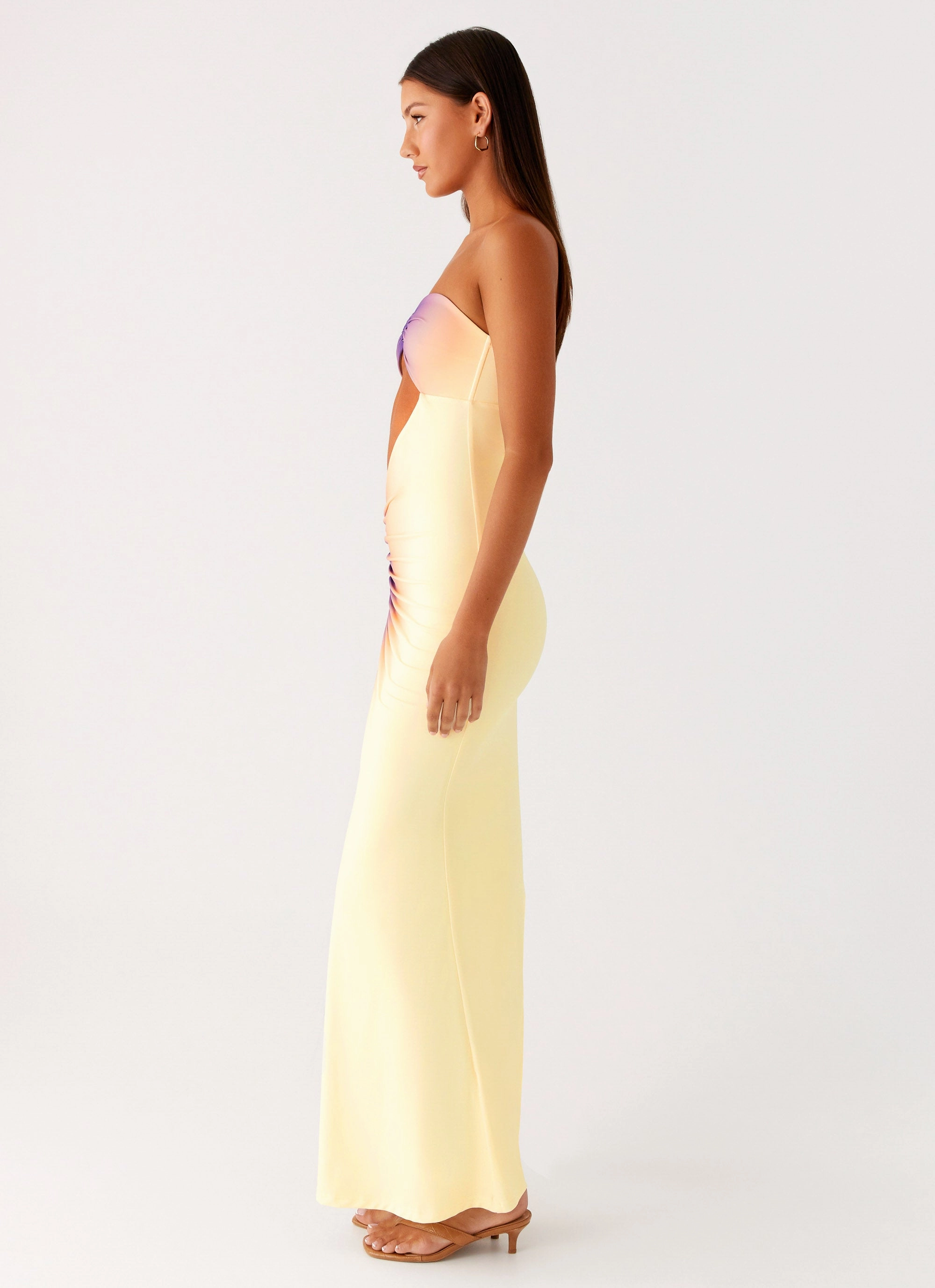 Trendy wrap gown Light Fabrication Ellisah Ombre Maxi Dress - Sunrise Ombre