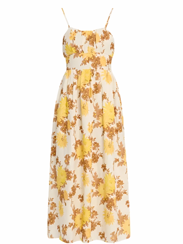 Lora Floral Midi Dress in Midsummer Floral Evening Ready
