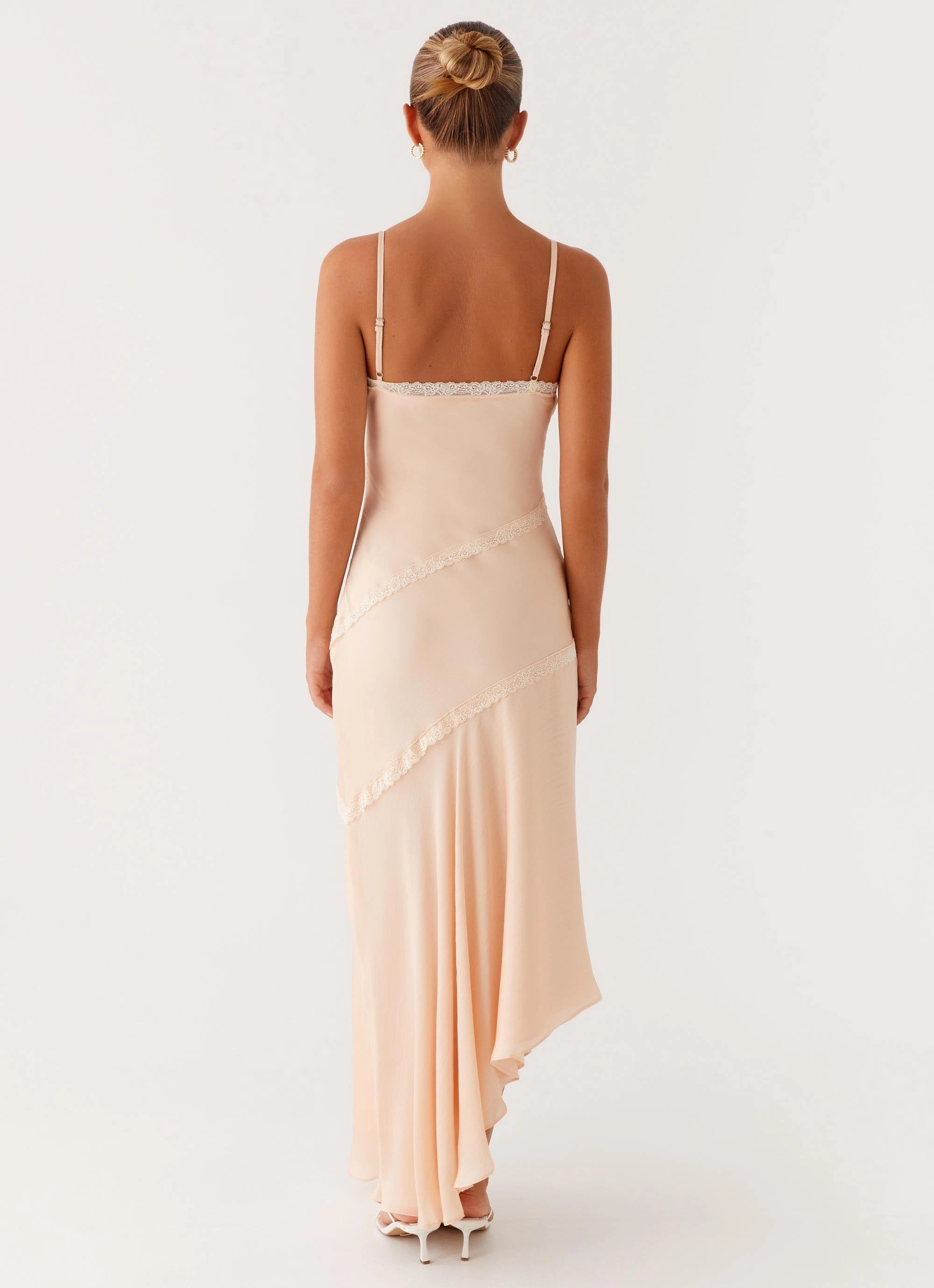 Solana Maxi Dress - Peach Perfect For Work Cool Draping