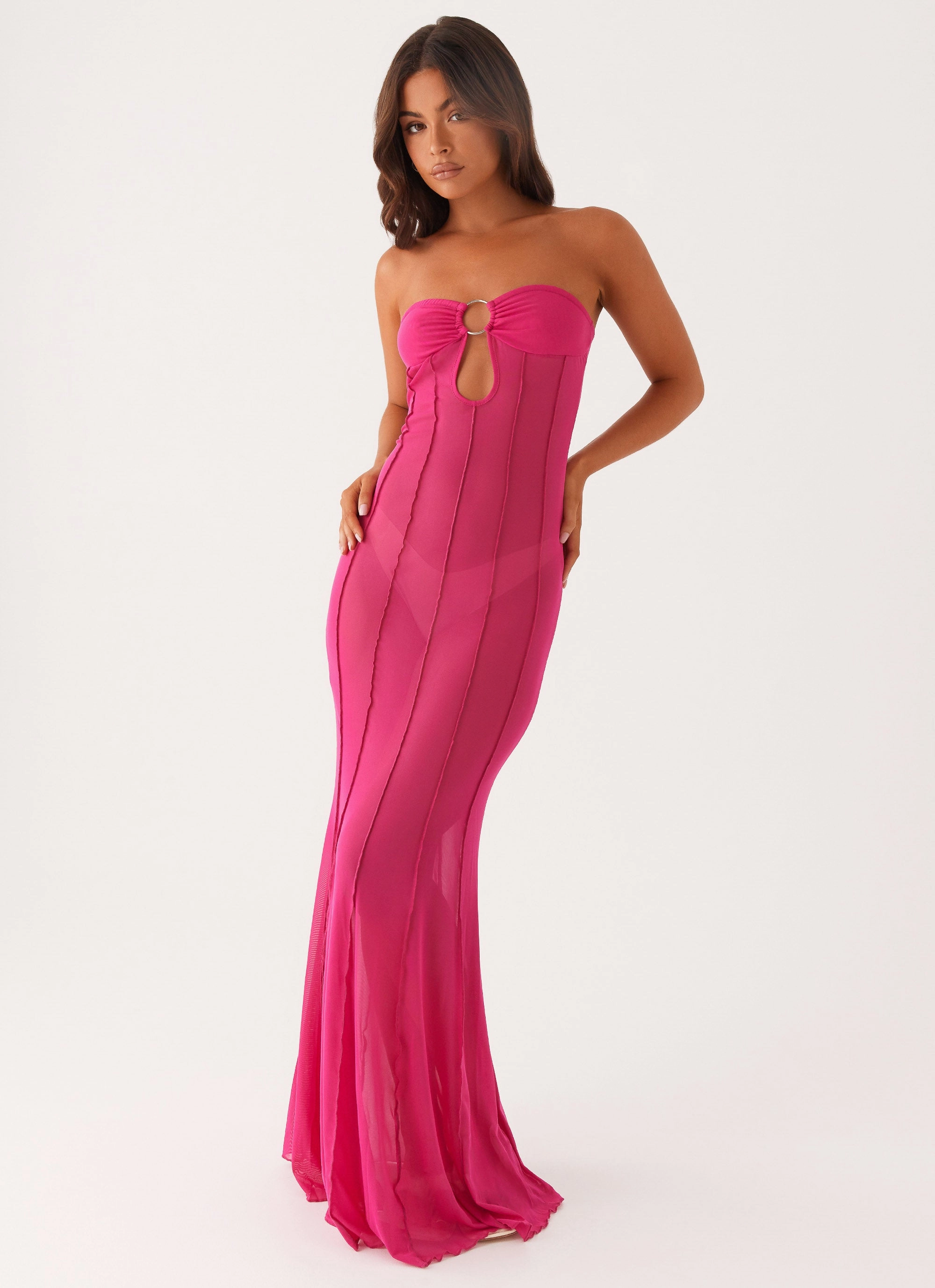 Kennedy Maxi Dress - Fuchsia Full Coverage