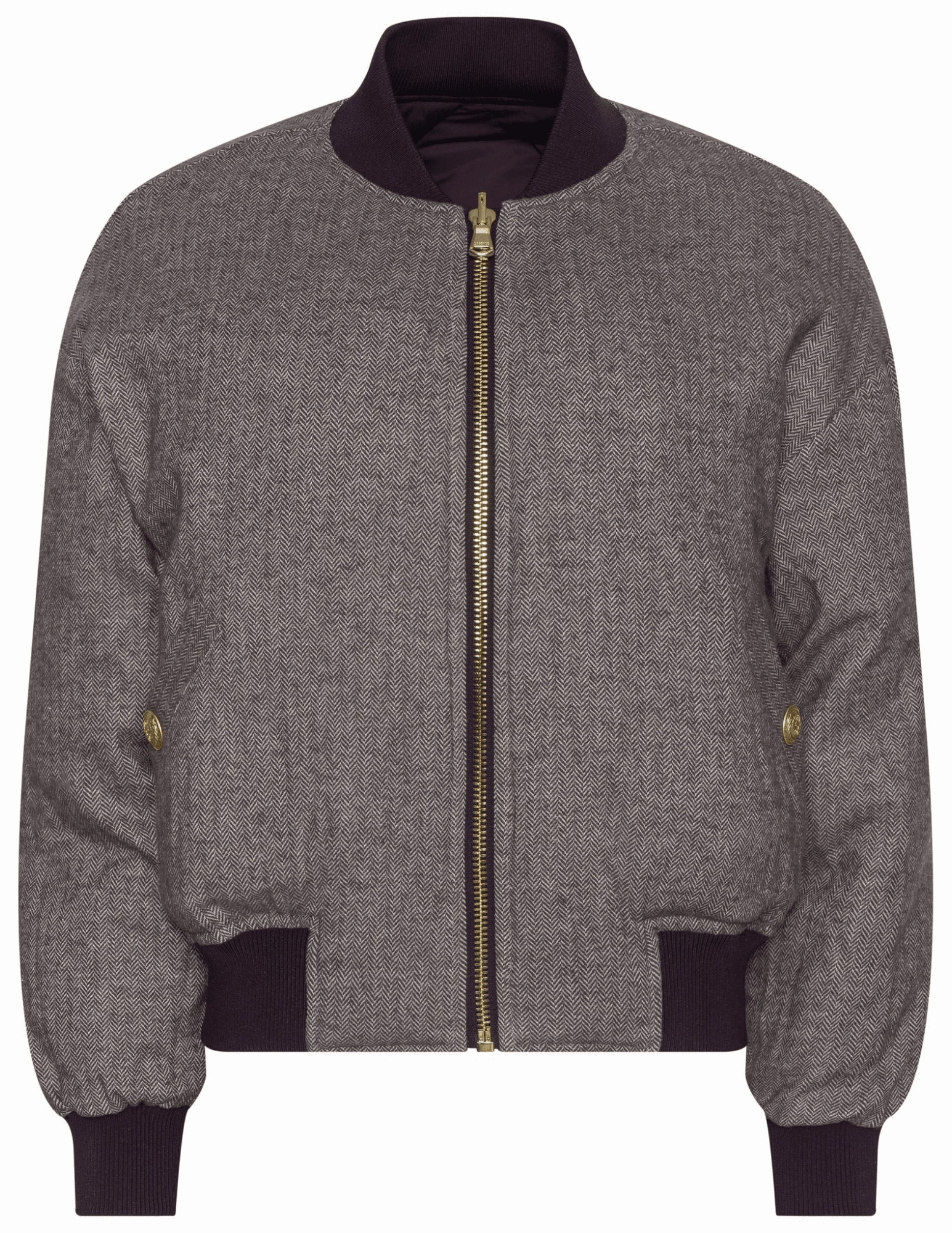 Comfy Wearable L??AGENCE Violeta Reversible Puffer Jacket in Wine Herringbone