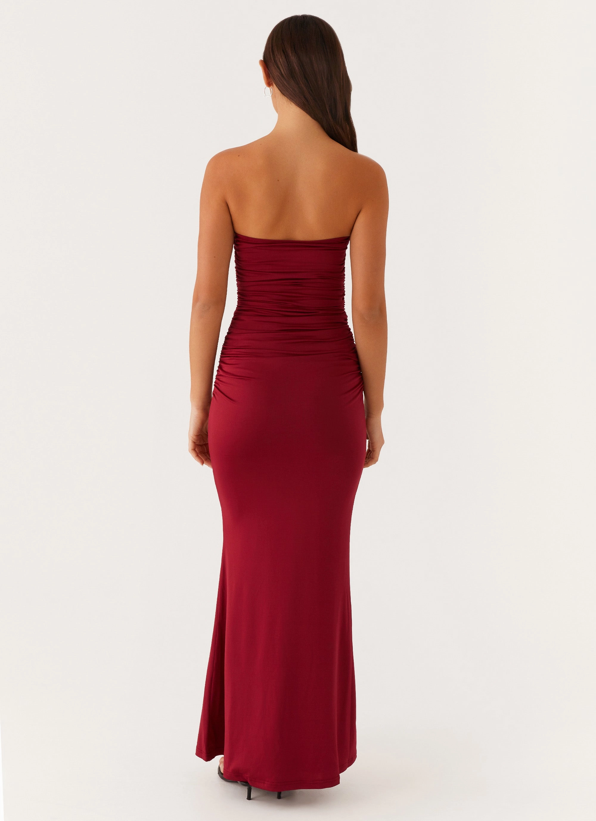 Magnetic-Closure Rudy Maxi Dress - Maroon
