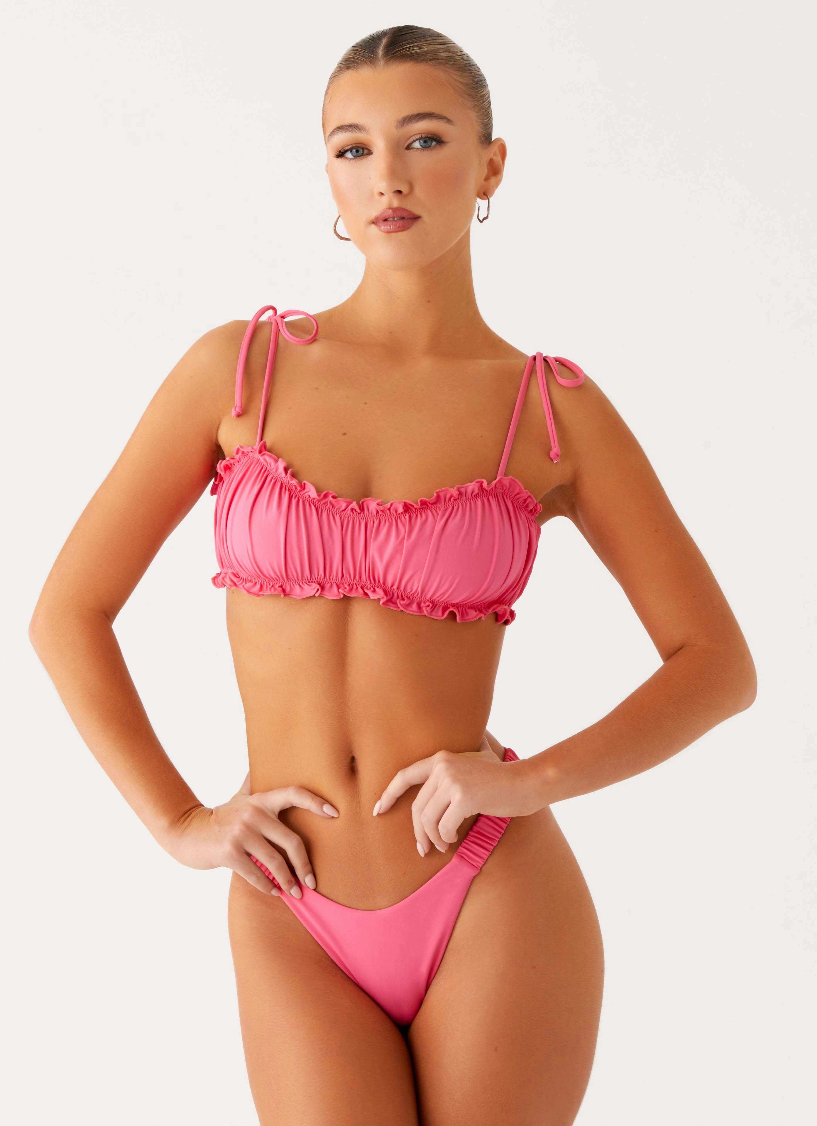 El Nido Bikini Top - Pink Built In Shorts