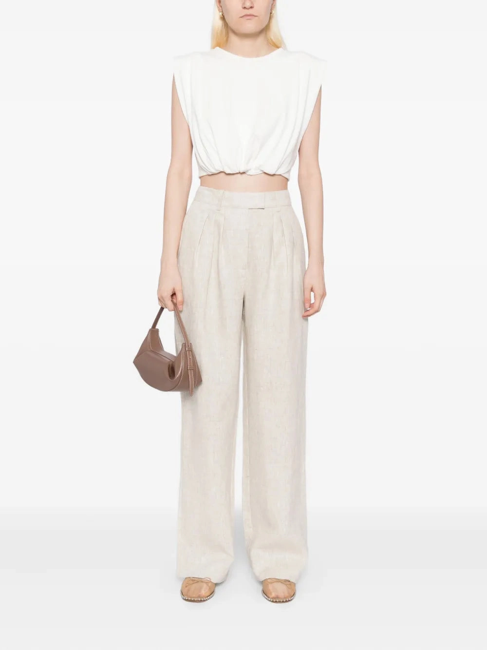 Structured fabric Louis Trousers in Natural