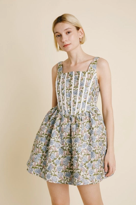 Trendy Design Flora Corset Mini Dress