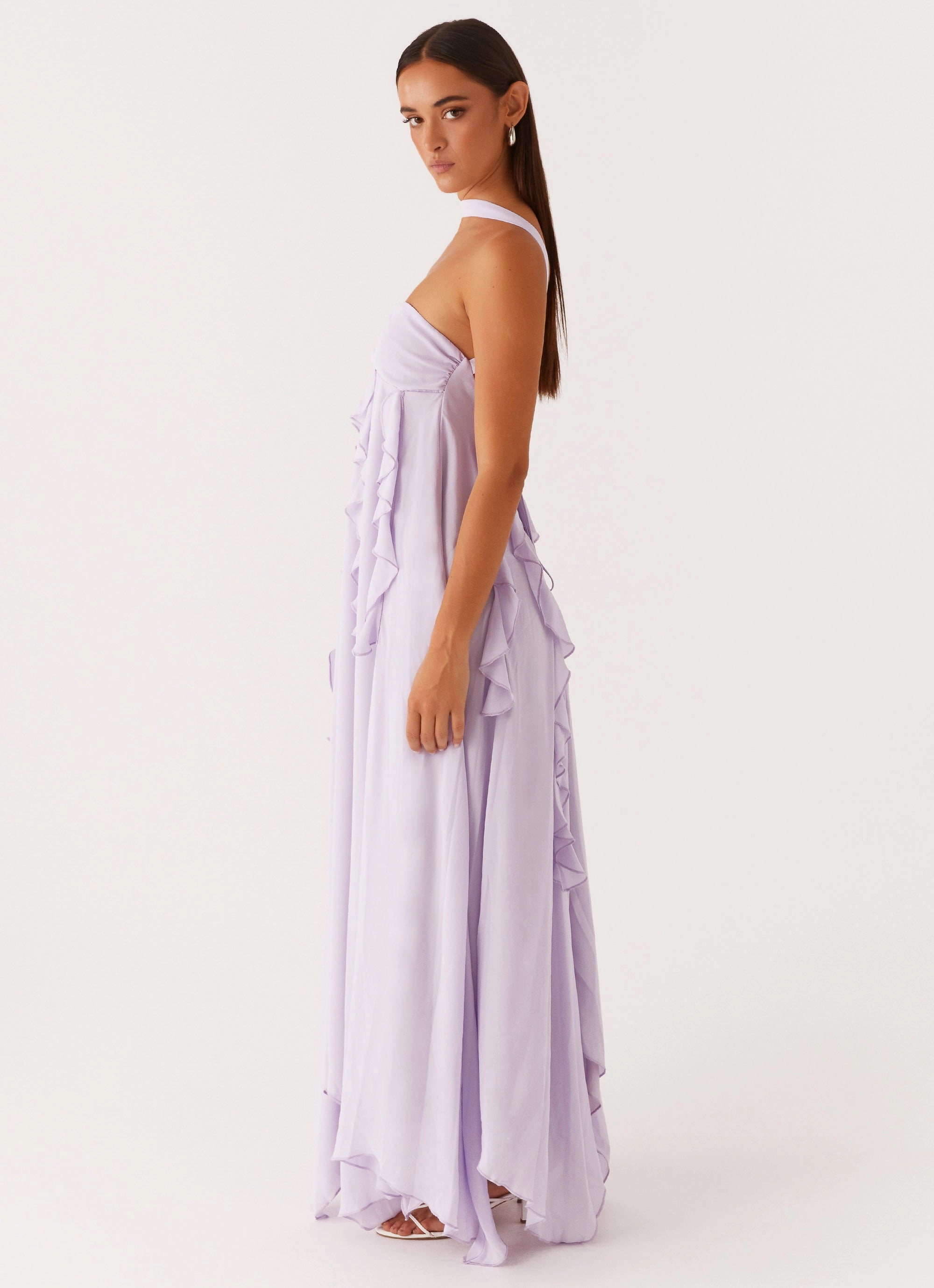 Florence Maxi Dress - Lilac Rhinestone-Detail