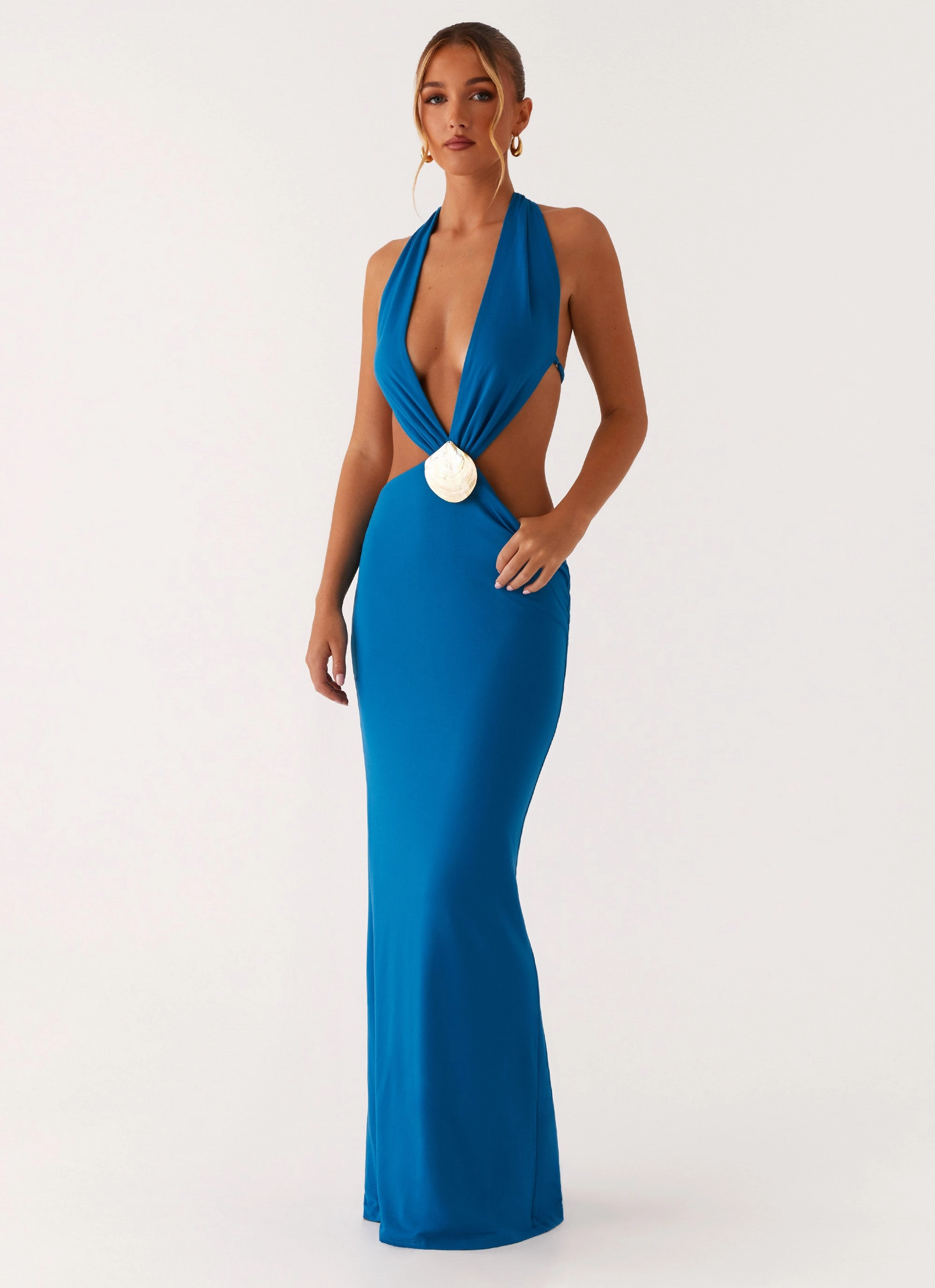 All Wear Flossy Maxi Dress - Royal Blue