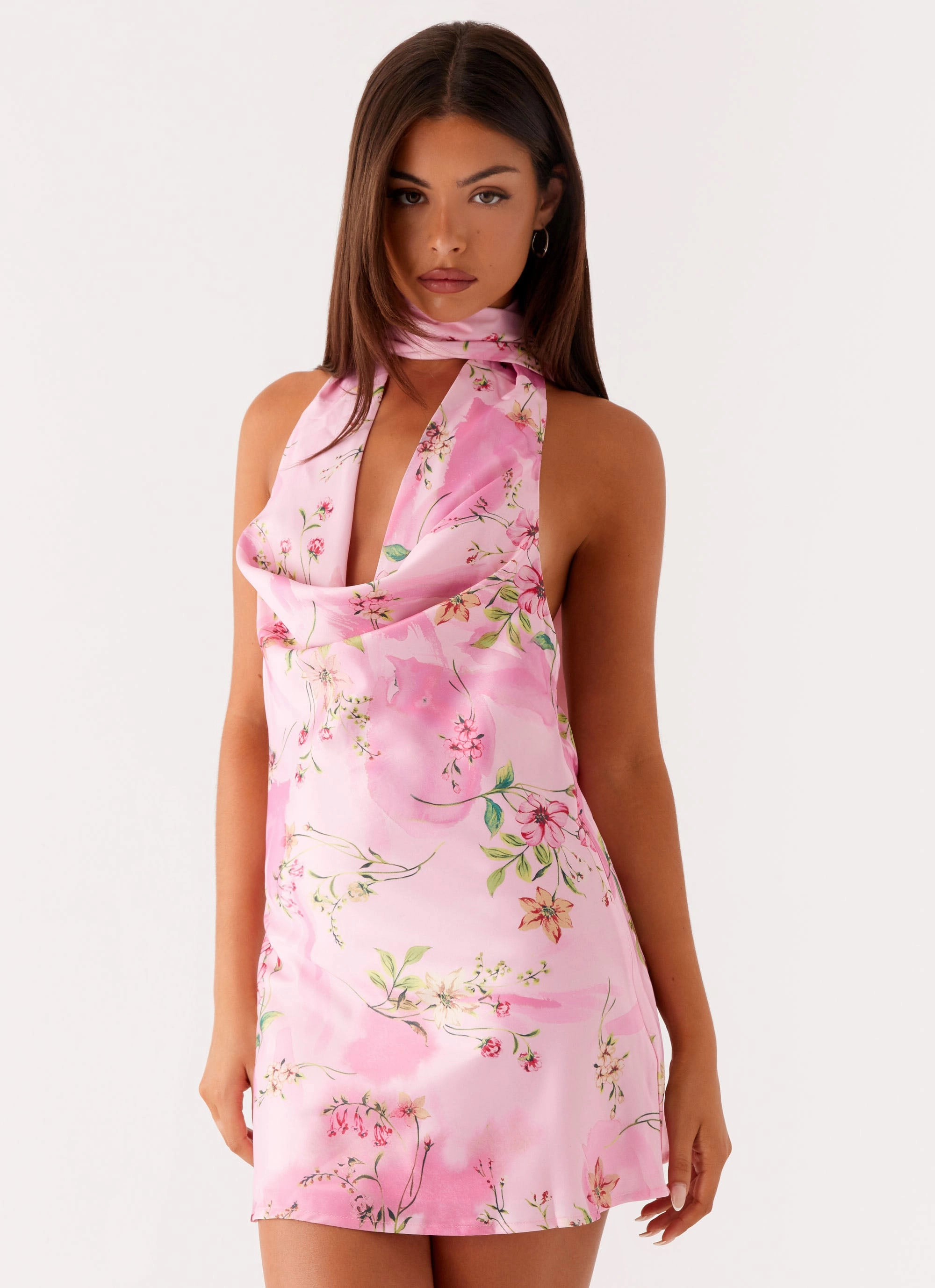 Heidi Mini Dress - Pink Floral Casual-Look