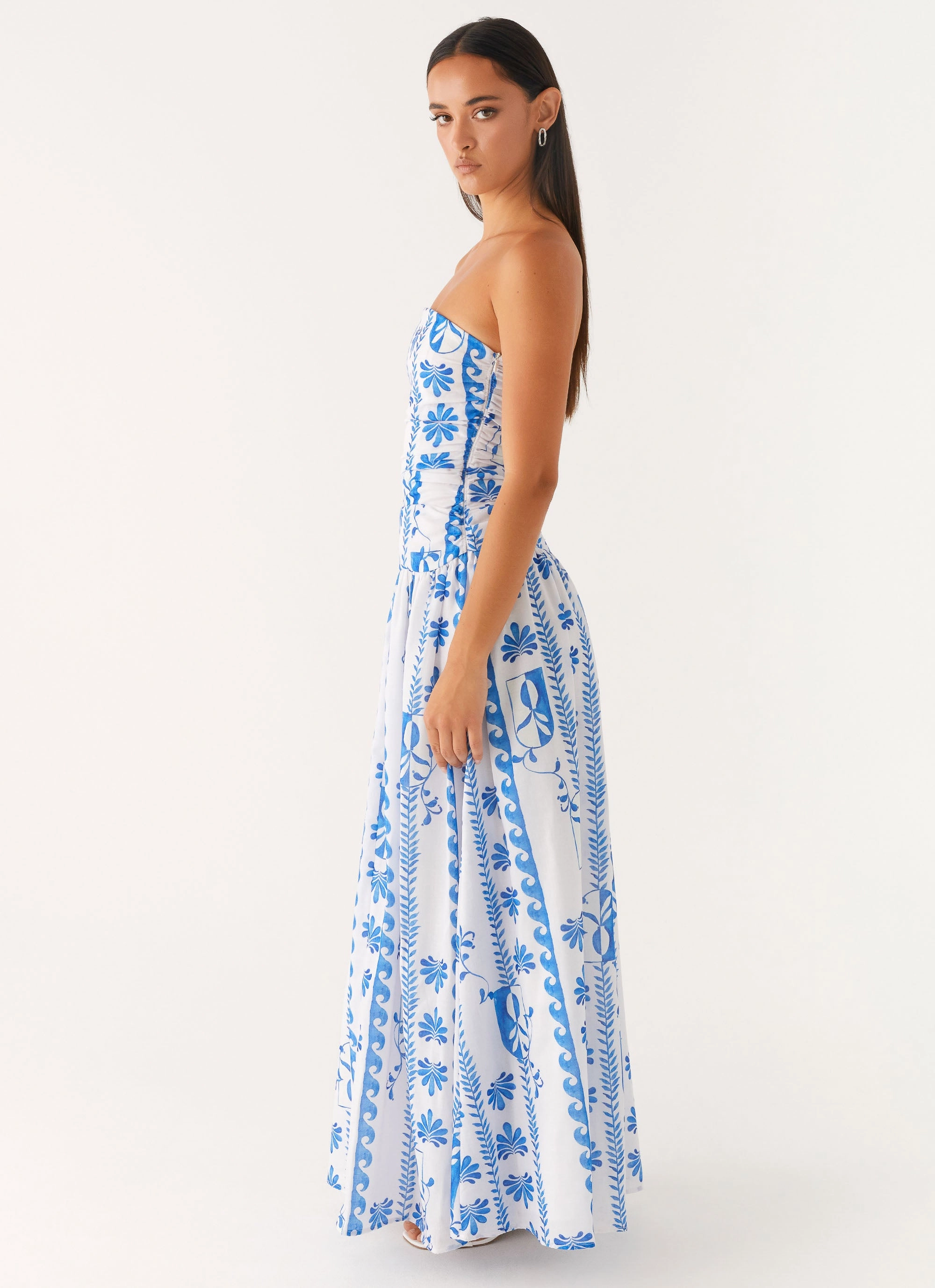 Fall Outfit Carmel Maxi Dress - Floral Wave