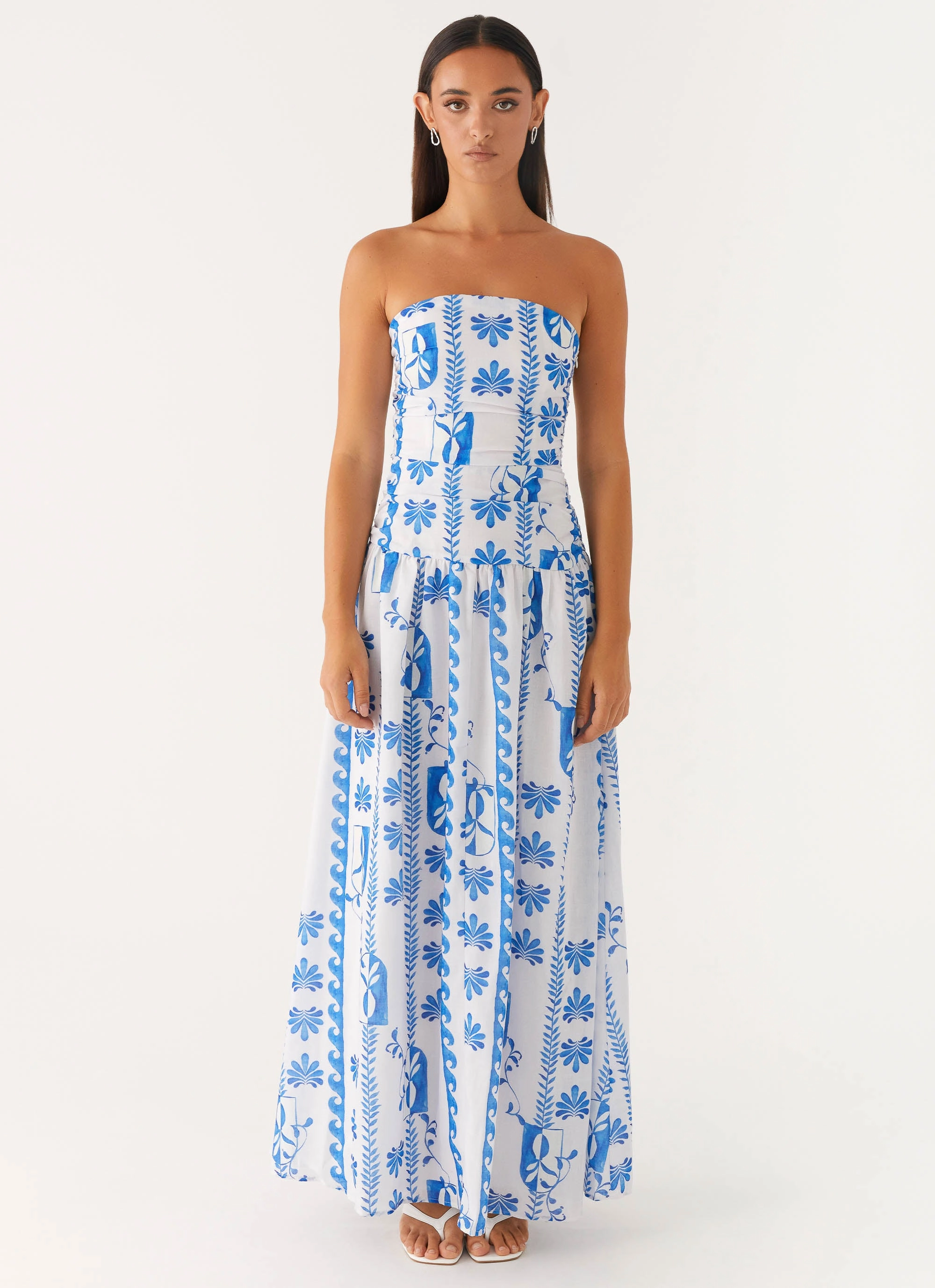 Statement Look Carmel Maxi Dress - Floral Wave