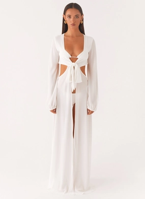 Coastal Maxi Dress - White London Edge
