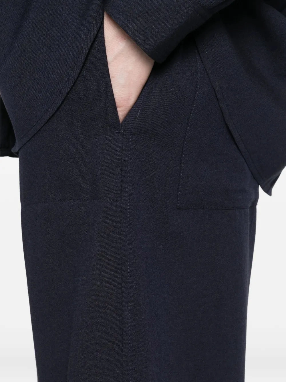 Fluid Winter Trousers in Navy Functional Style Zip-off legs