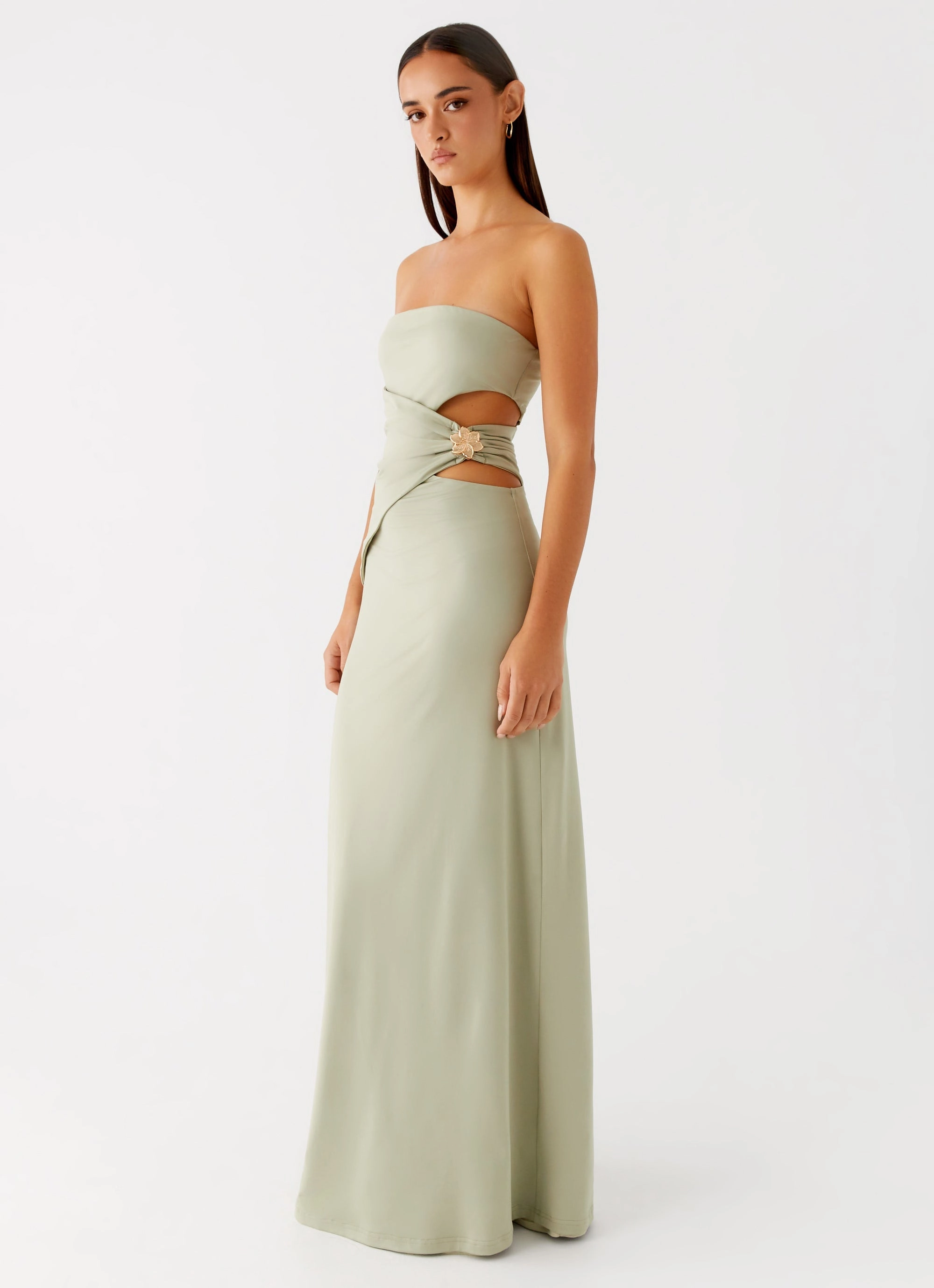 Anetta Maxi Dress - Sage Gentle Flow Vibrant Layer
