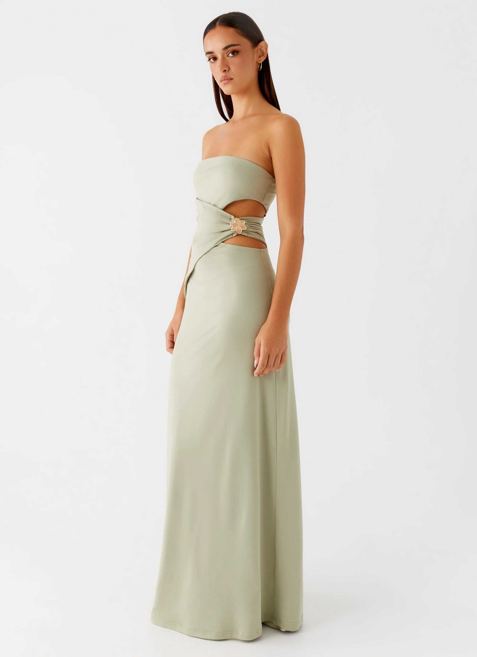 Anetta Maxi Dress - Sage Versatile Cut Dreamy Flow