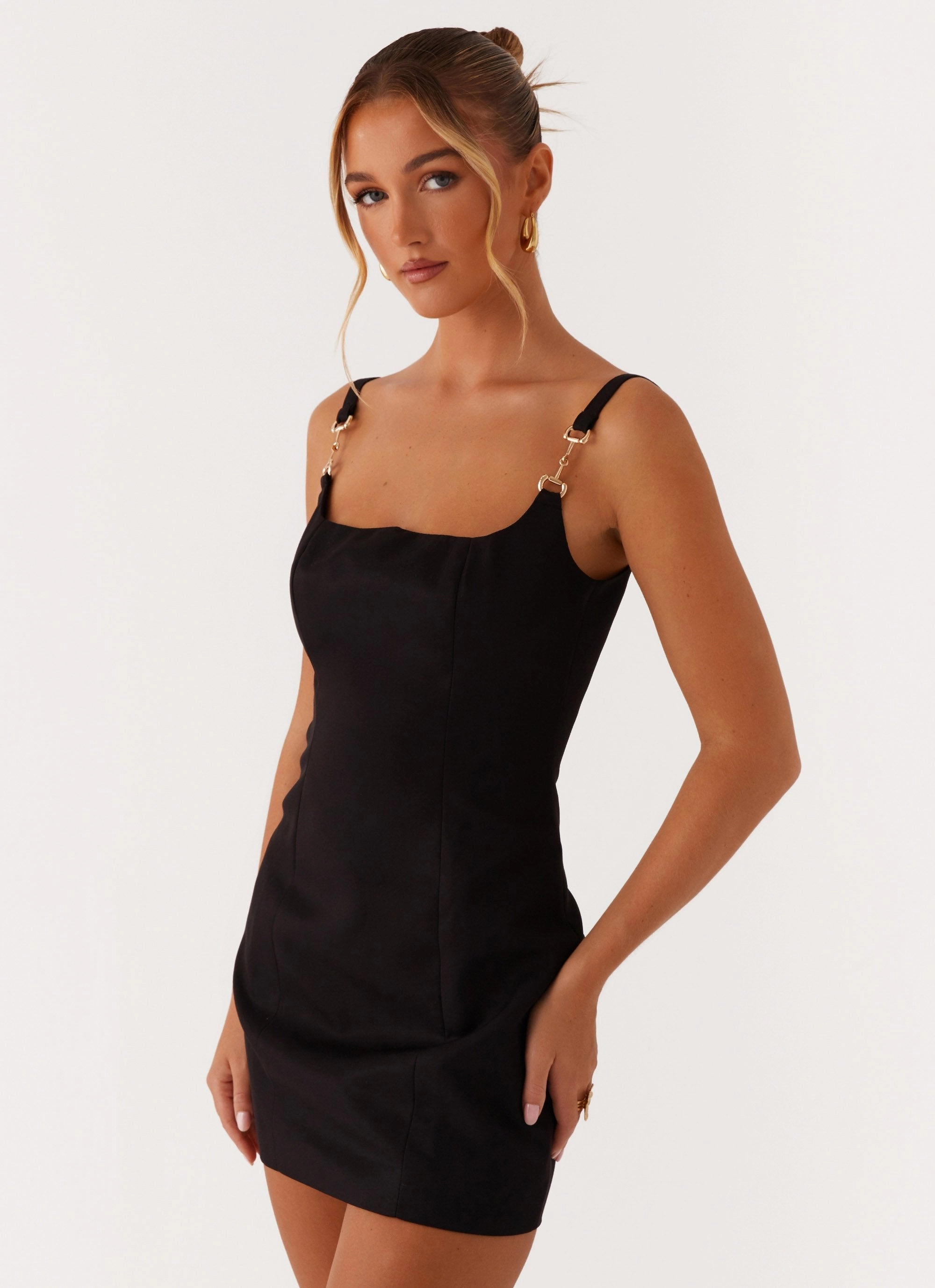 Stylish Look Aretha Mini Dress - Black