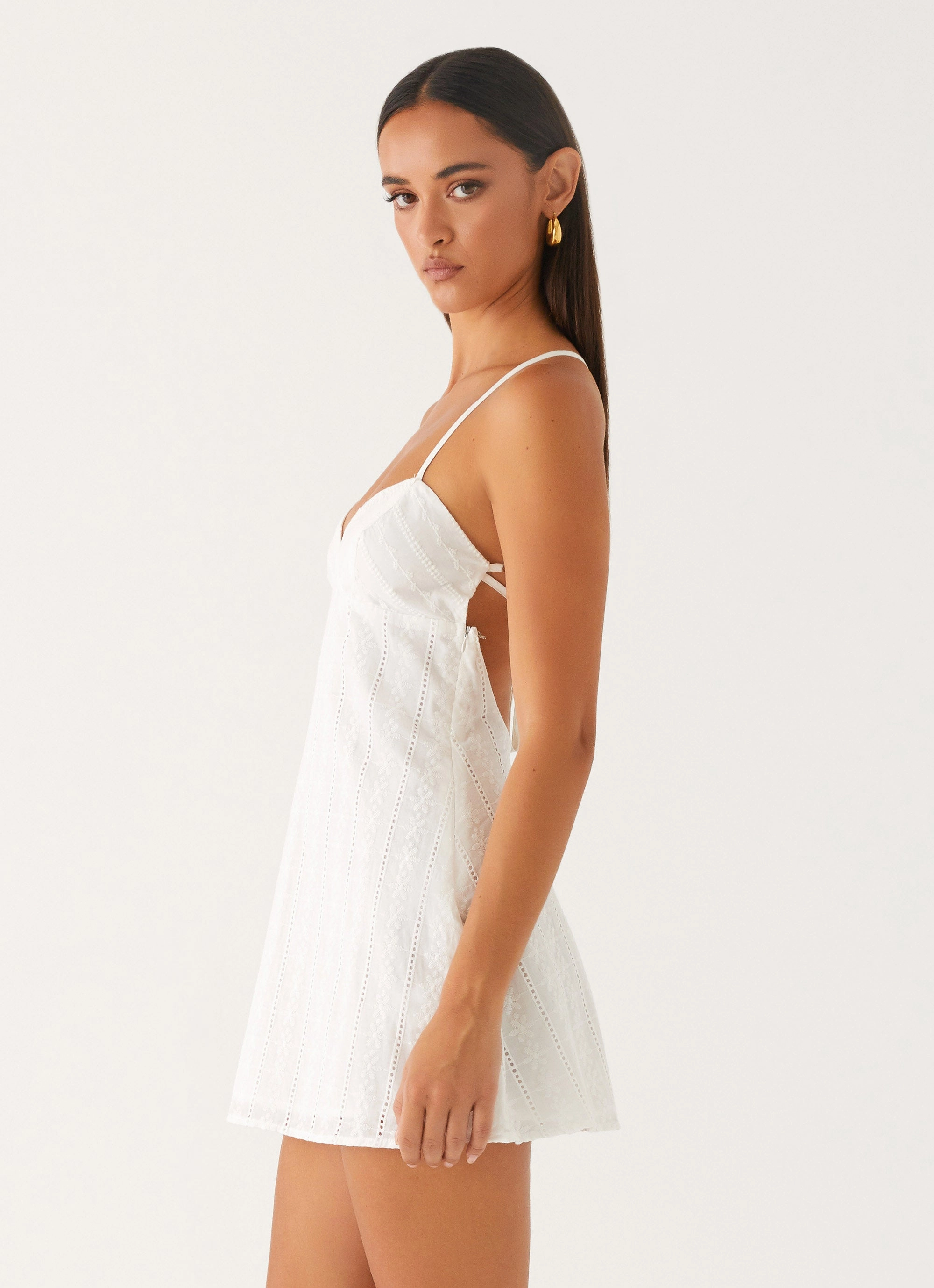 Soft Touch Built-In-Slip Inara Mini Dress - Ivory