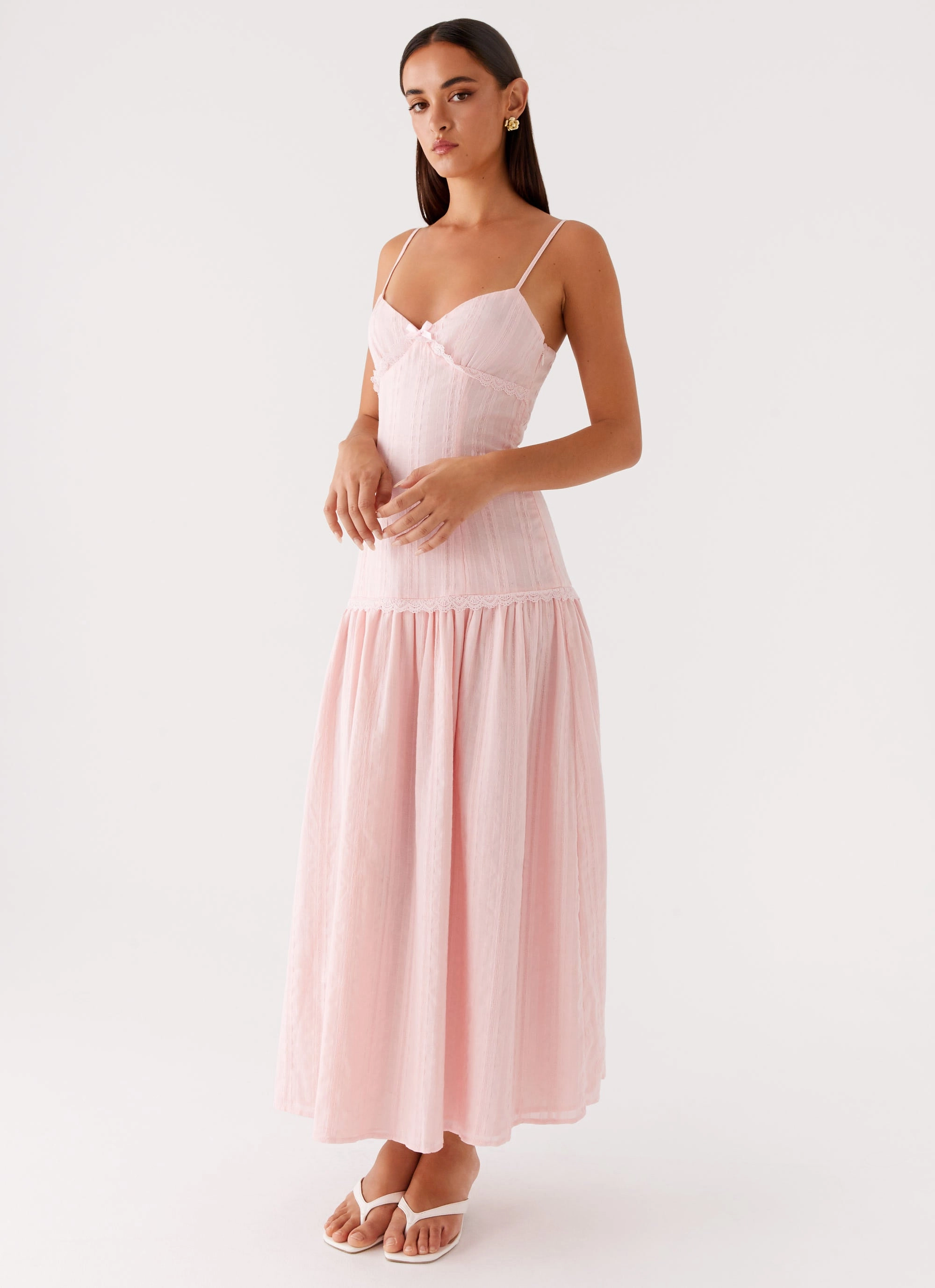 Found You Midi Dress - Pink Bright Feel