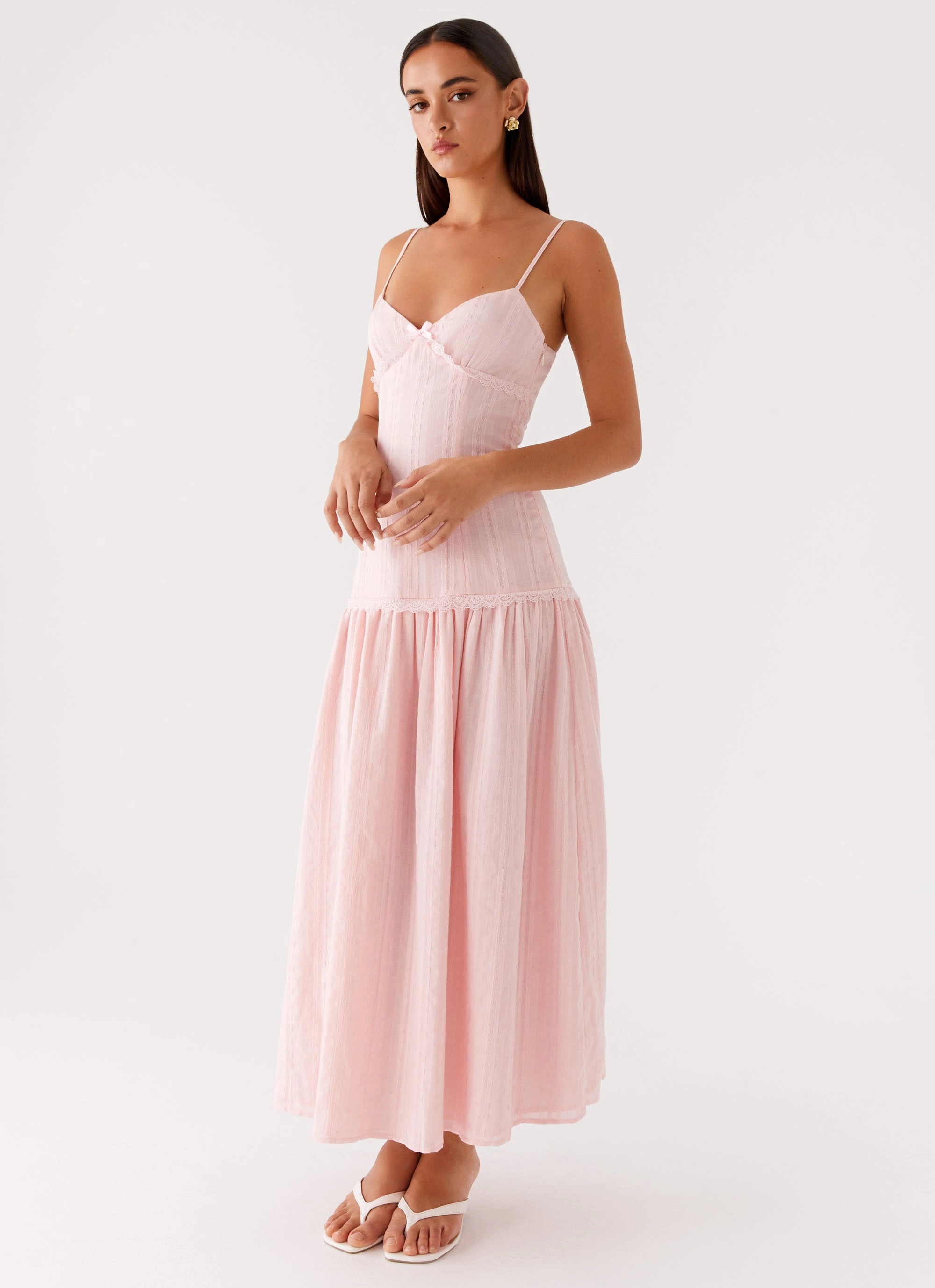 Silky Movement Found You Midi Dress - Pink