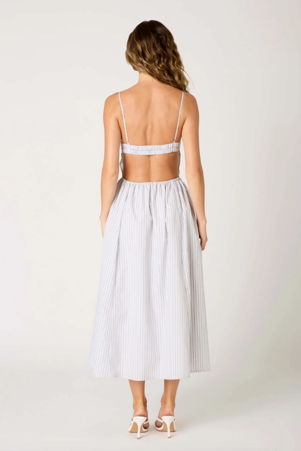 Destene Dress - White FadeResistant Finish Circular Knit Technique