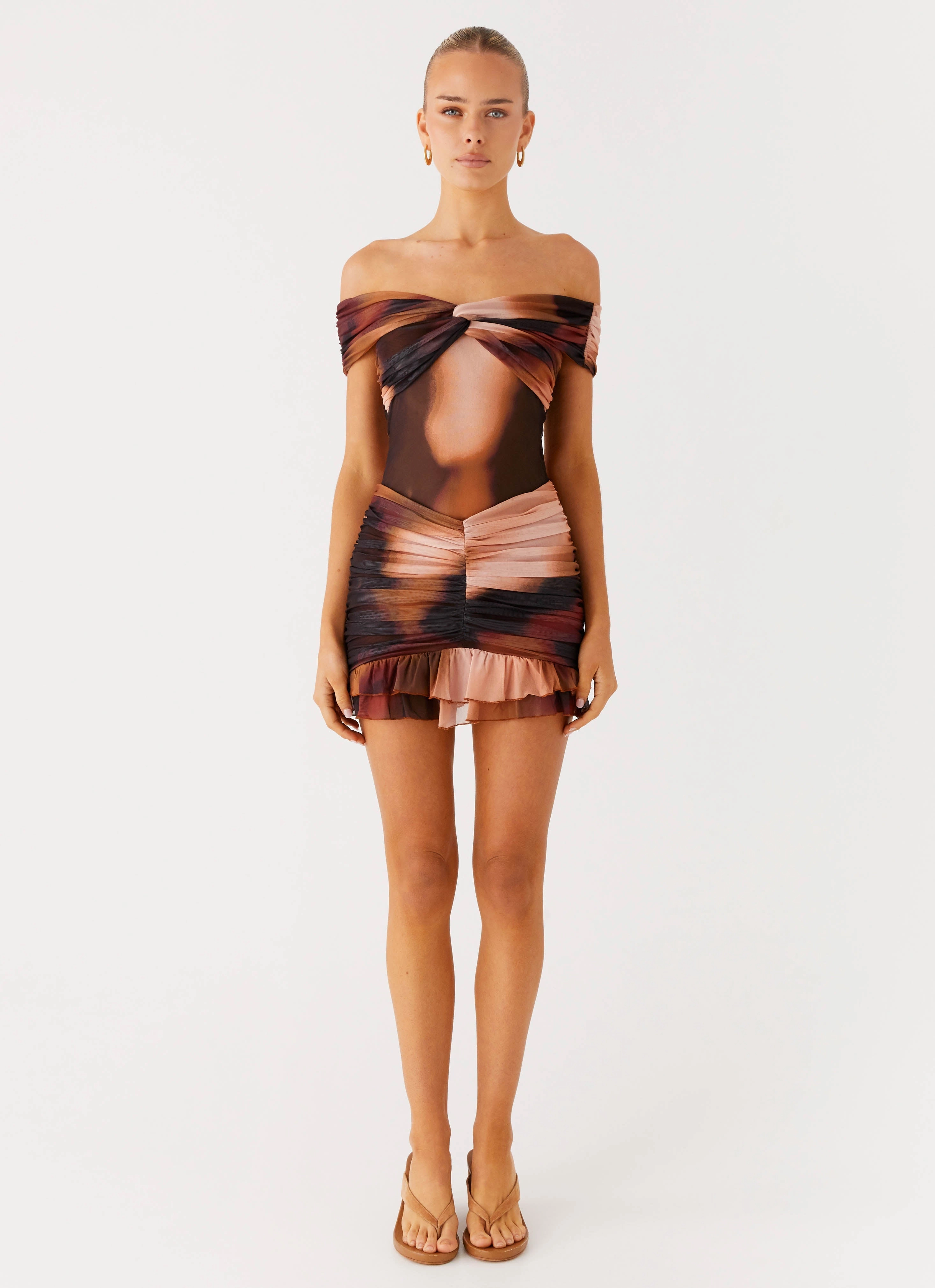 Frances Mini Dress - Black Gradient Gloss Accent