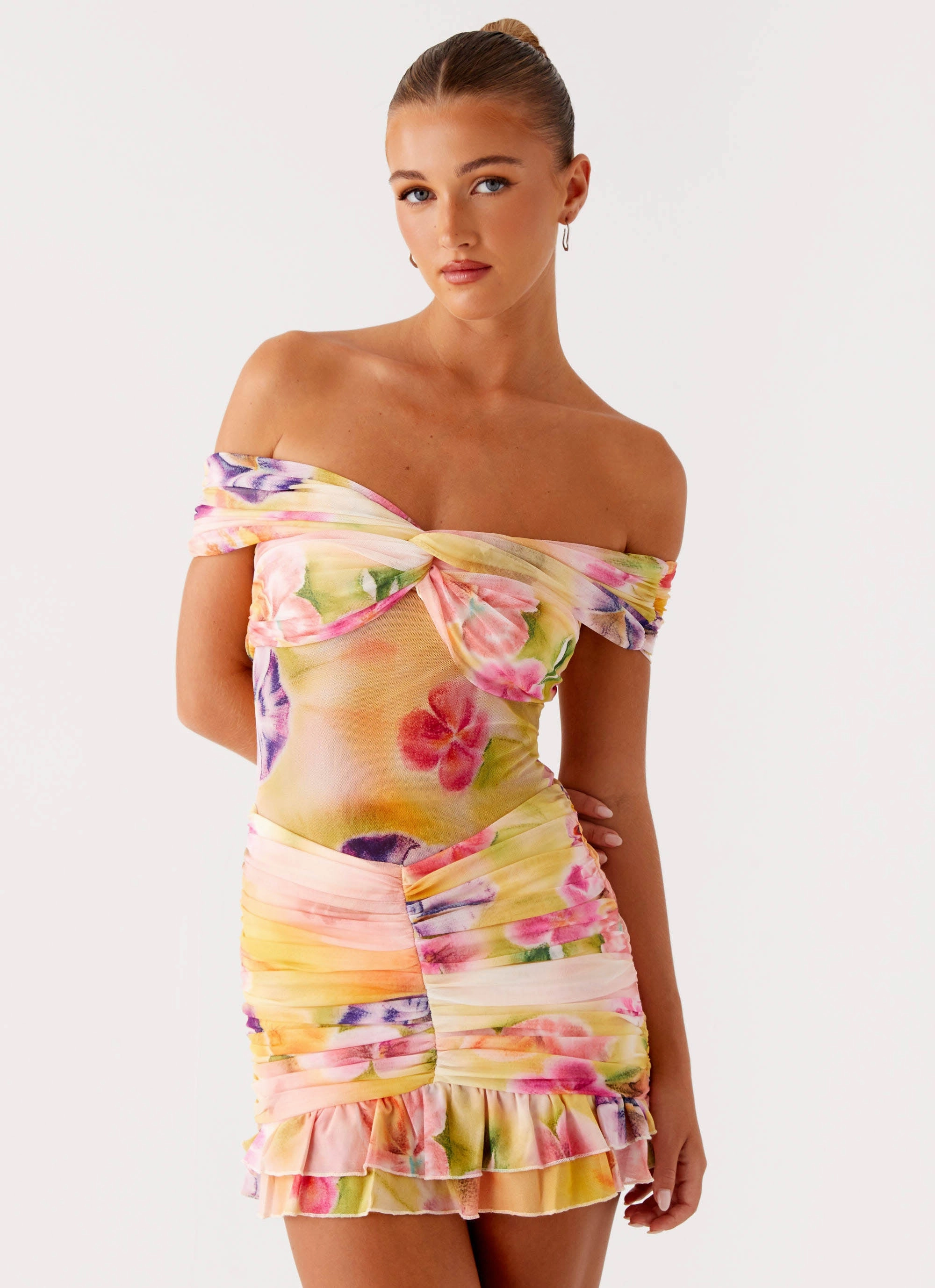 Subtle Elegance Frances Mini Dress - Sunburst Floral