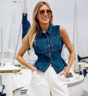 HypoallergenicFibers Franka Vest | Dark Denim
