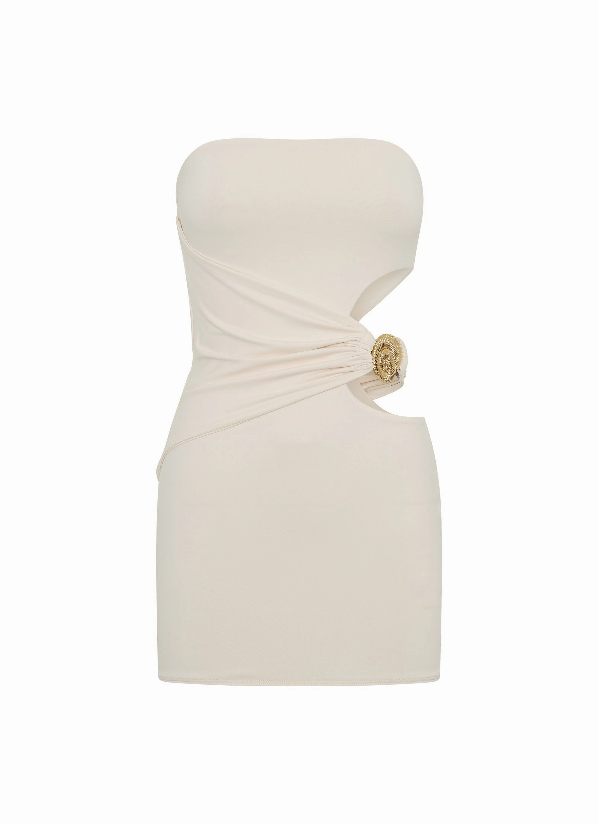 So Iconic Mini Dress - Ivory Visual Balance Layer Base