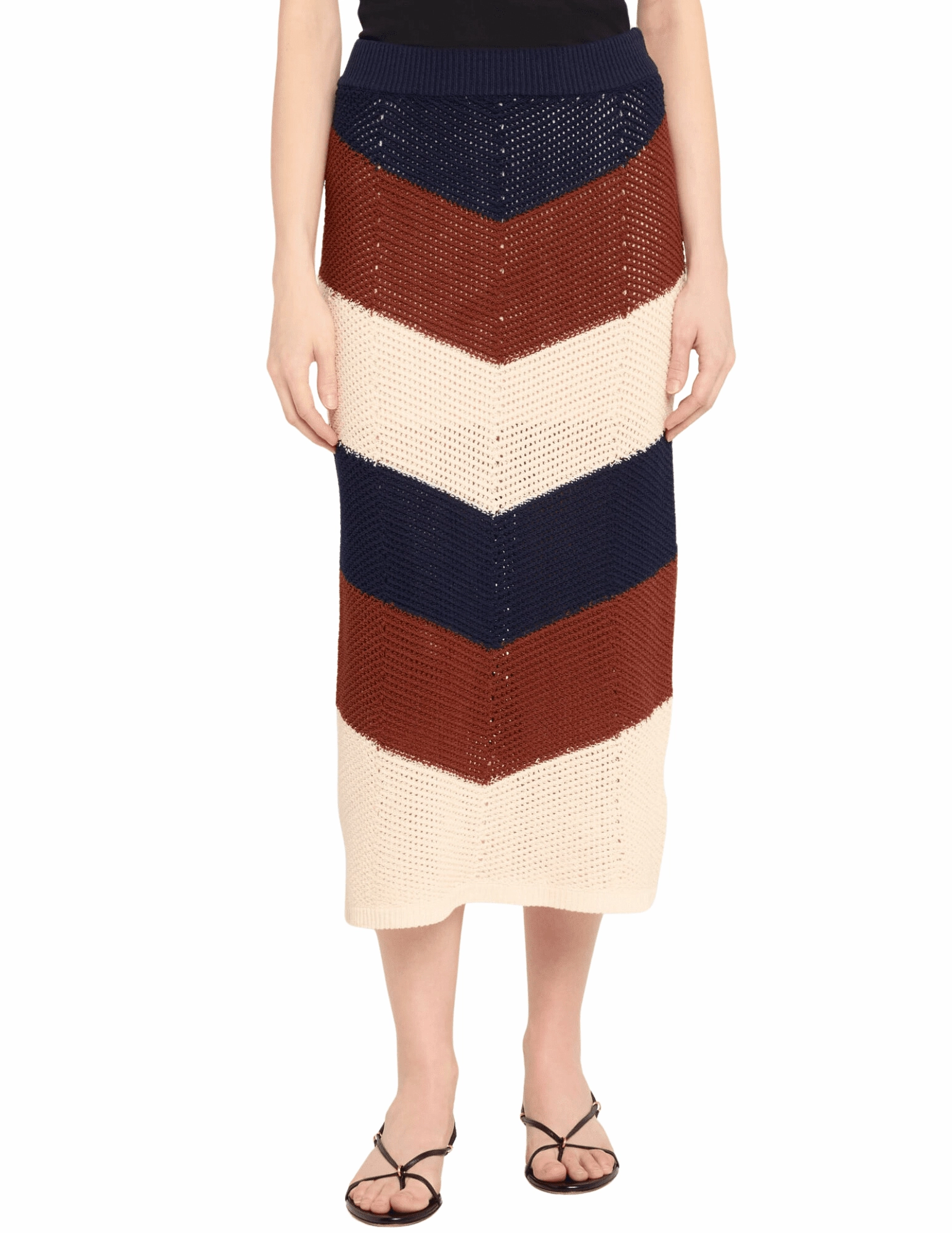 Chic Look A.L.C. Tia Crochet Midi Skirt