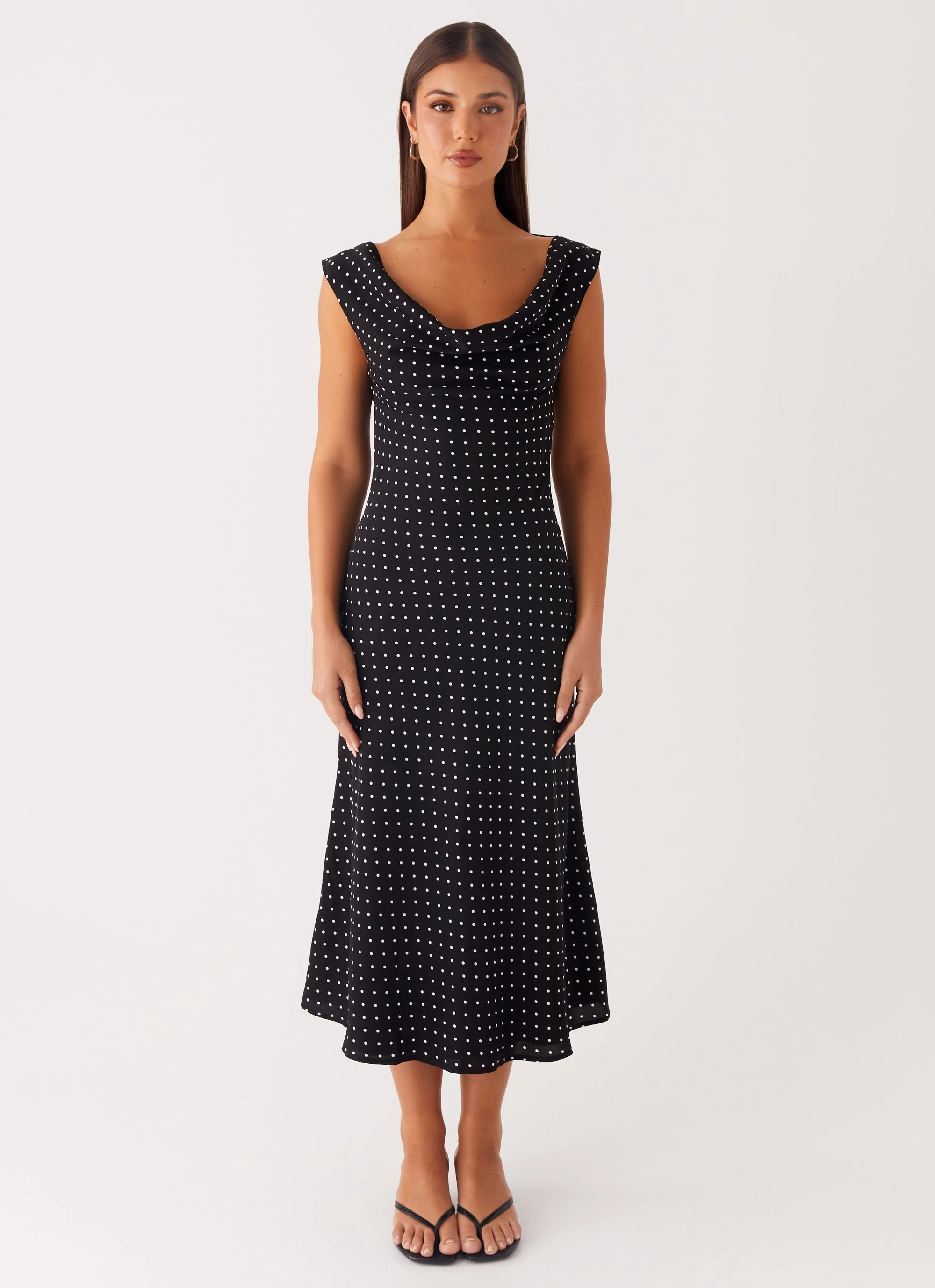 Role Model Maxi Dress - Black Polka Dot Everyday Style