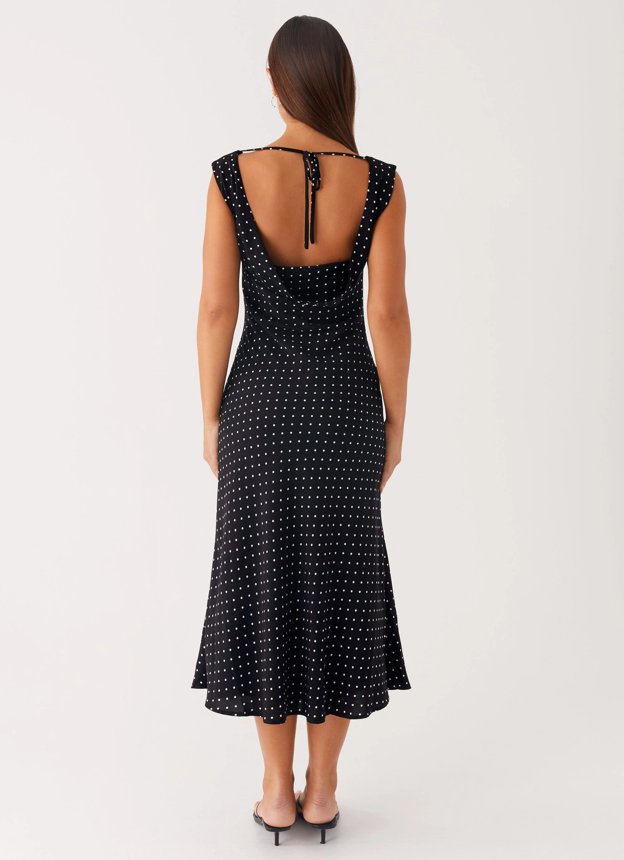 Basic essential Casual Outfit Role Model Maxi Dress - Black Polka Dot